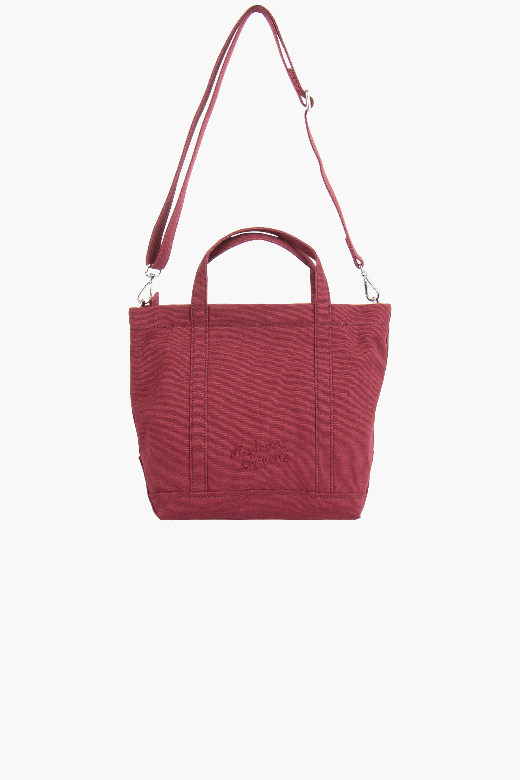 MAISON KITSUNÉ Small Fox Head Coated Canvas Tote Bag MAISON KITSUNÉ Small Fox Head Coated Canvas Tote Bag