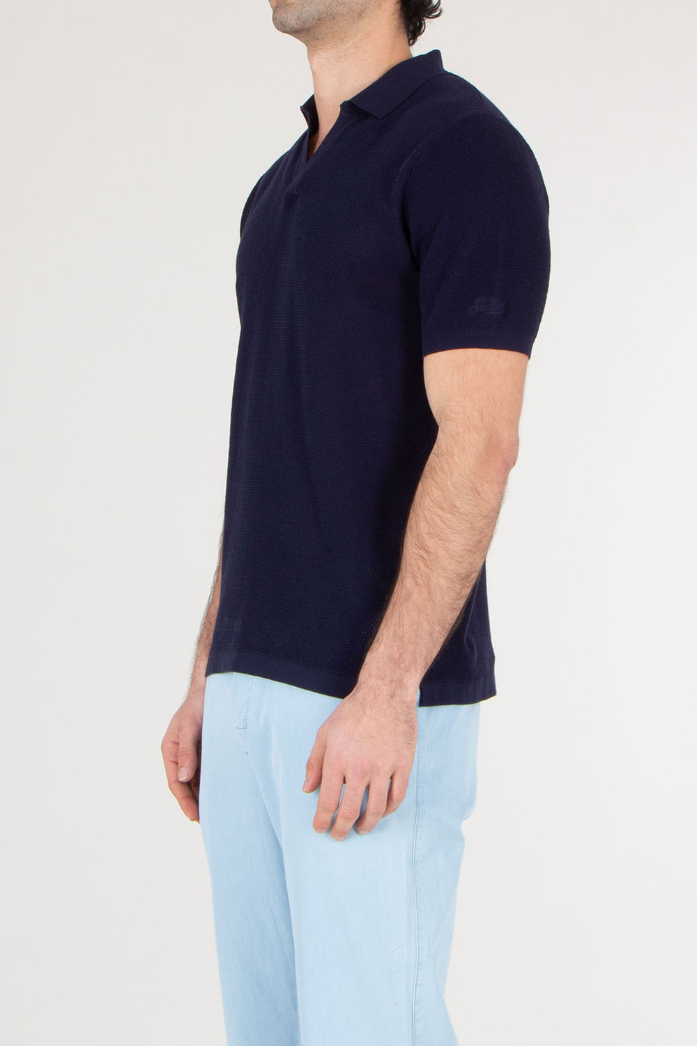 MC 2 SAINT BARTH Regular Fit Knitted Mesh Cotton Polo Sloan