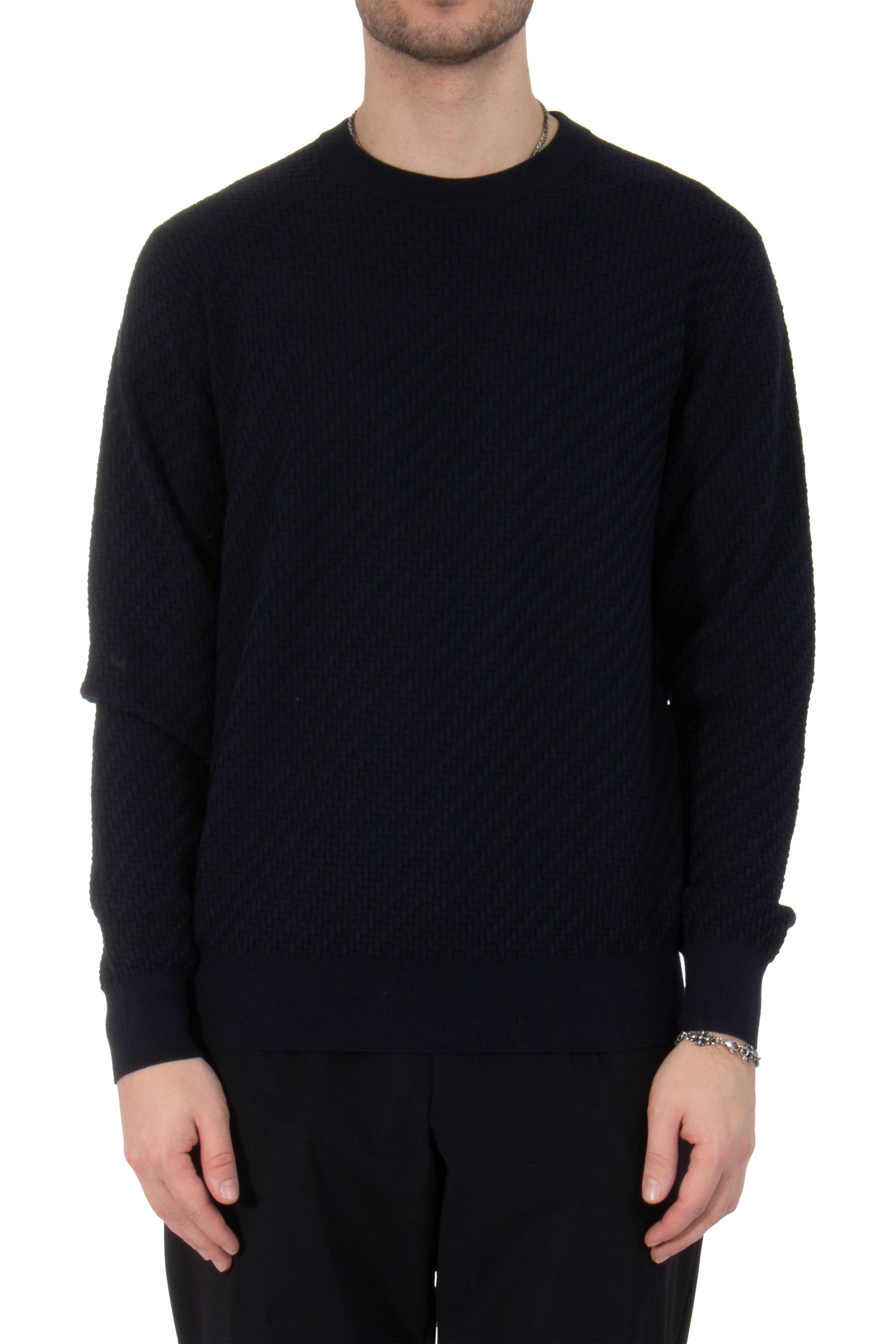 BRIONI Cotton-Silk-Cashmere Blend Crew Neck Sweater