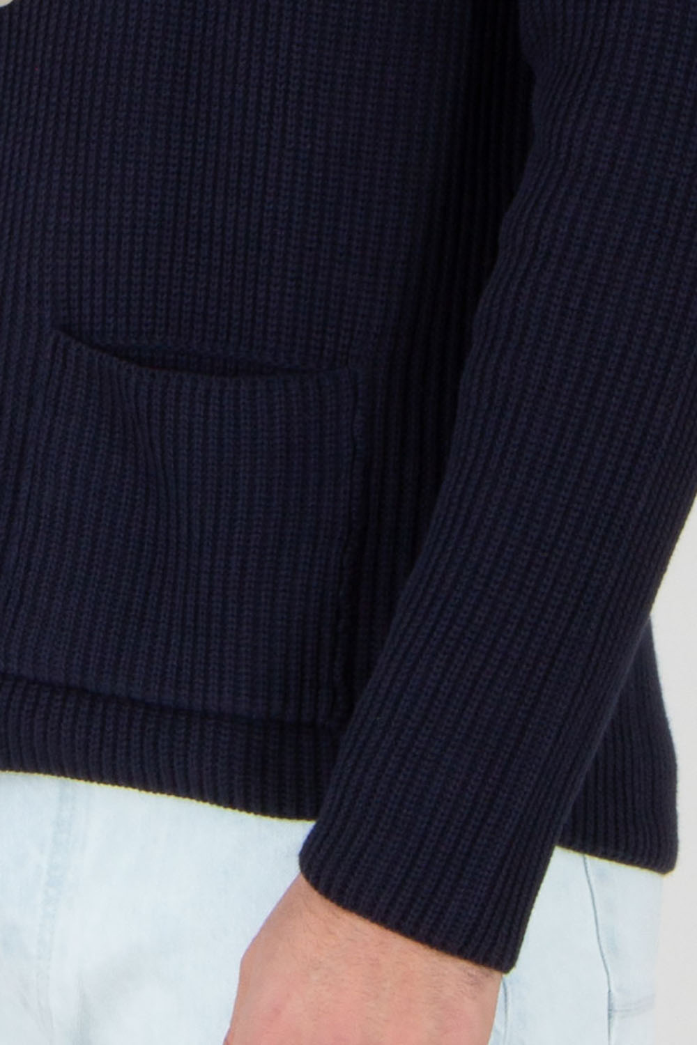 DRESSLER Regular Fit Ribbed Cotton Cardigan