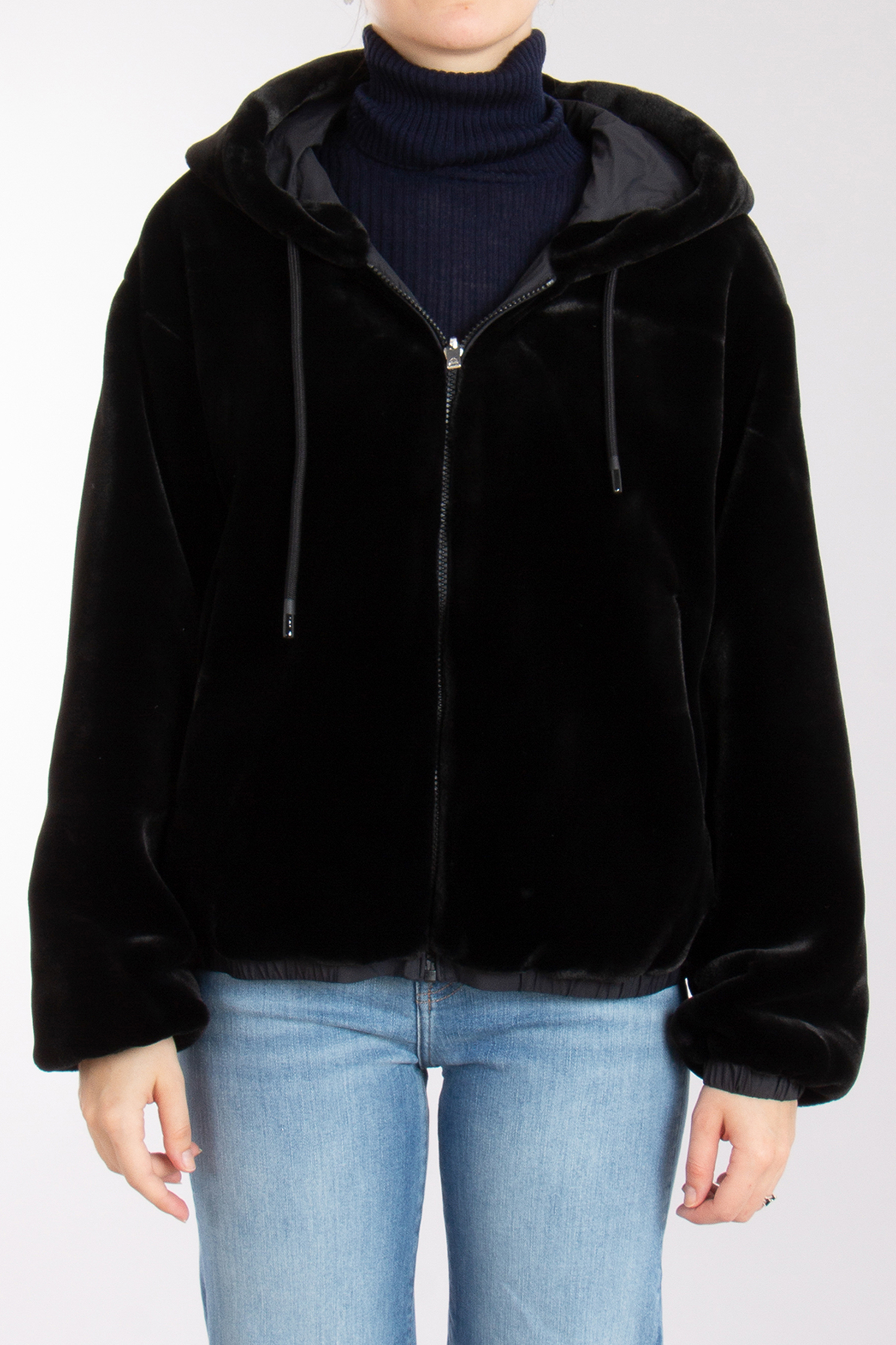 Reversible faux shearling and nylon jacket hotsell