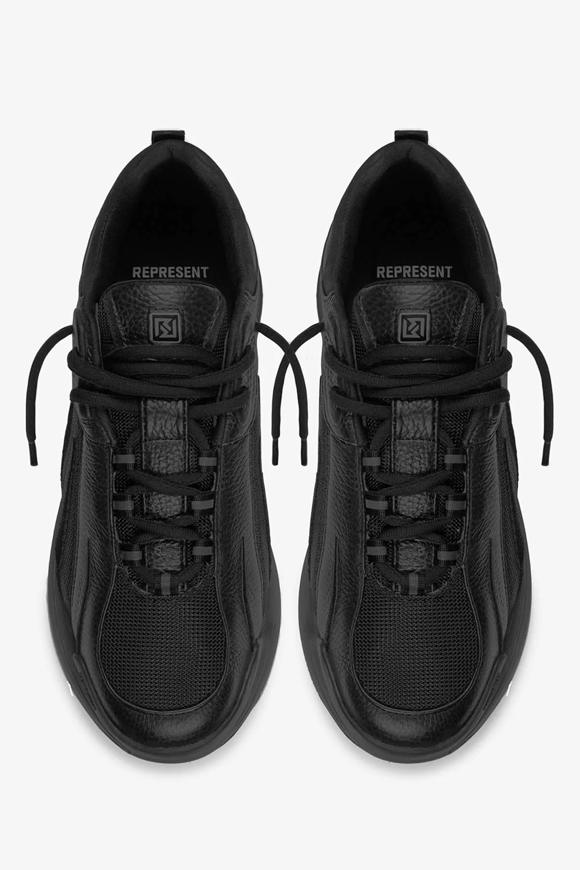 REPRESENT Tumbled Leather & Ballistic Nylon Sneakers Viper
