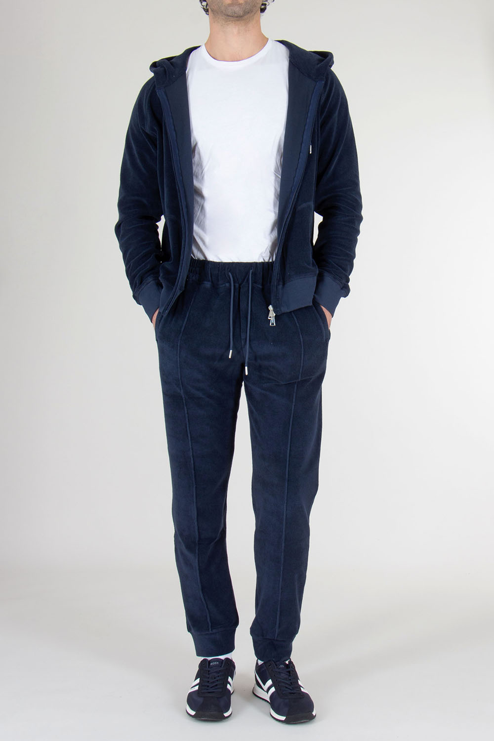 AURÉLIEN Cotton Blend Terry Sweat Pants