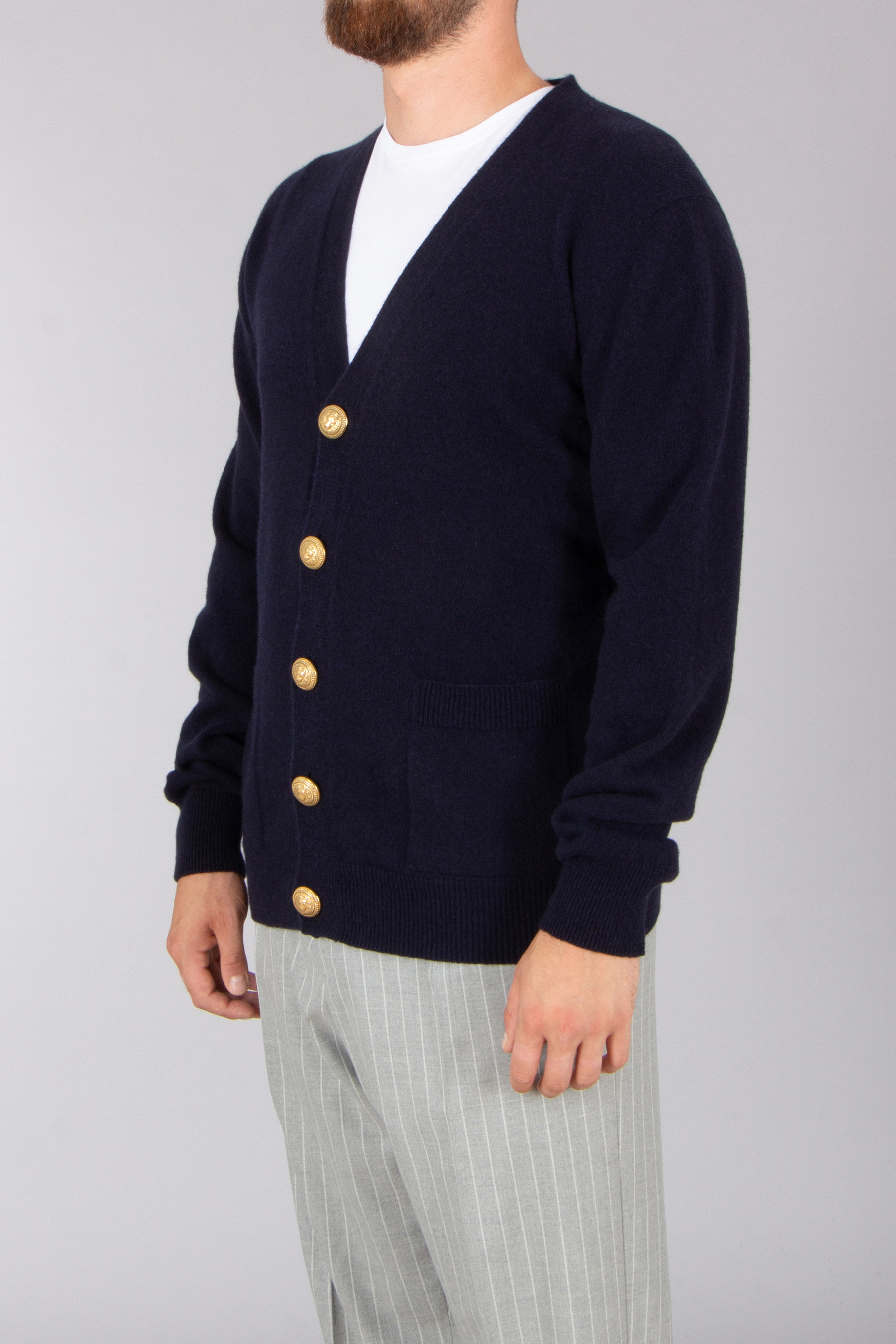 BALMAIN Relaxed Fit Recycled Cashmere-Wool Blend Cardigan Strickwaren, Pullover, Mantel, Jacke, Blazer