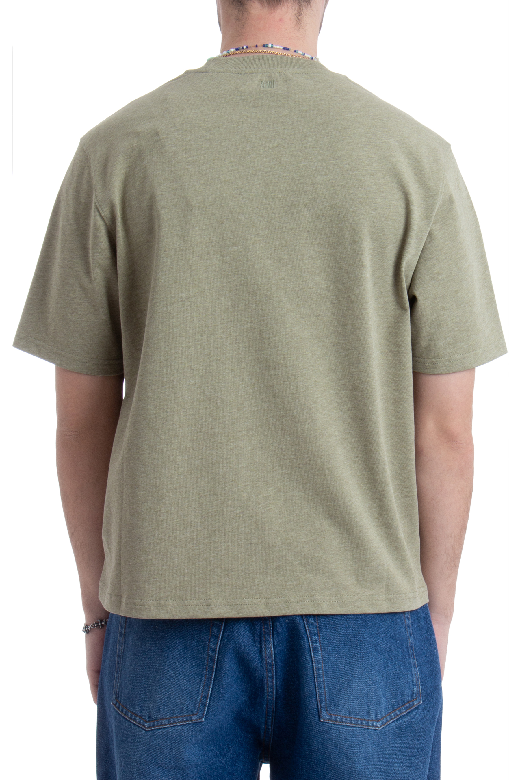 AMI PARIS Embroidered Organic Cotton T-Shirt