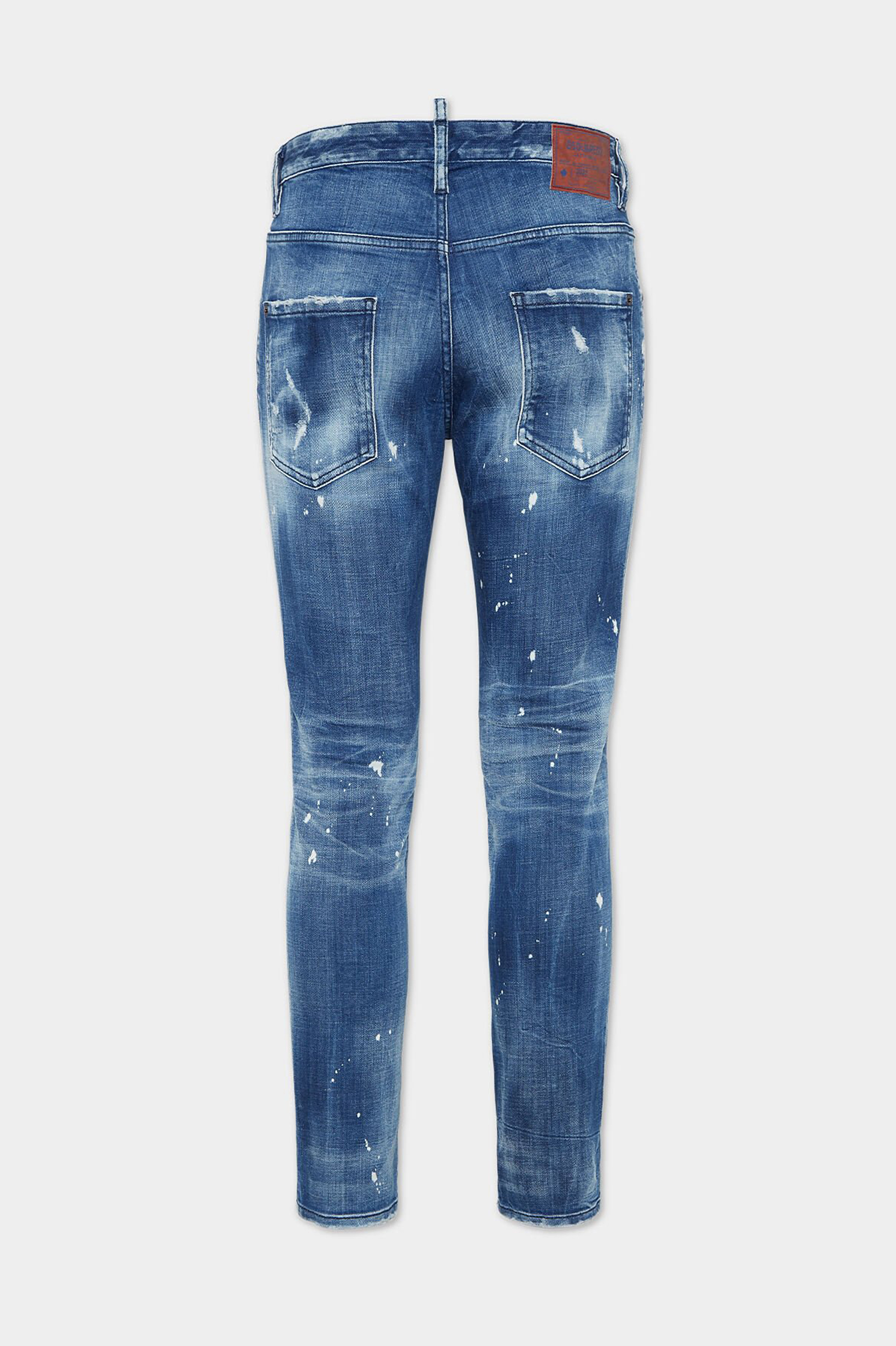 DSQUARED2 Medium Filo Blu Wash Cotton Stretch Denim Skater Jeans DSQUARED2 Medium Filo Blu Wash Cotton Stretch Denim Skater Jeans