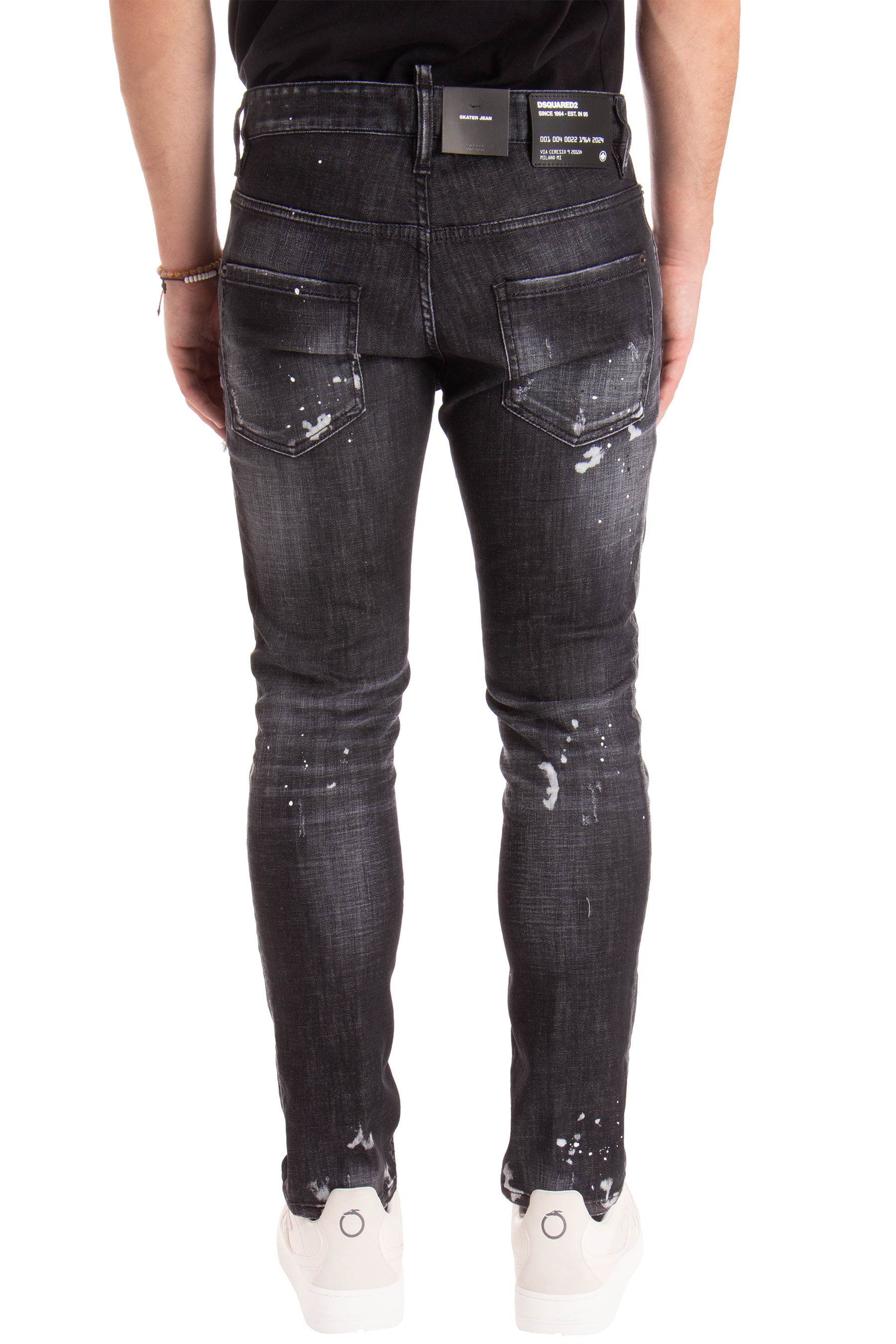 DSQUARED2 Black Pioner Wash Skater Jeans | 44