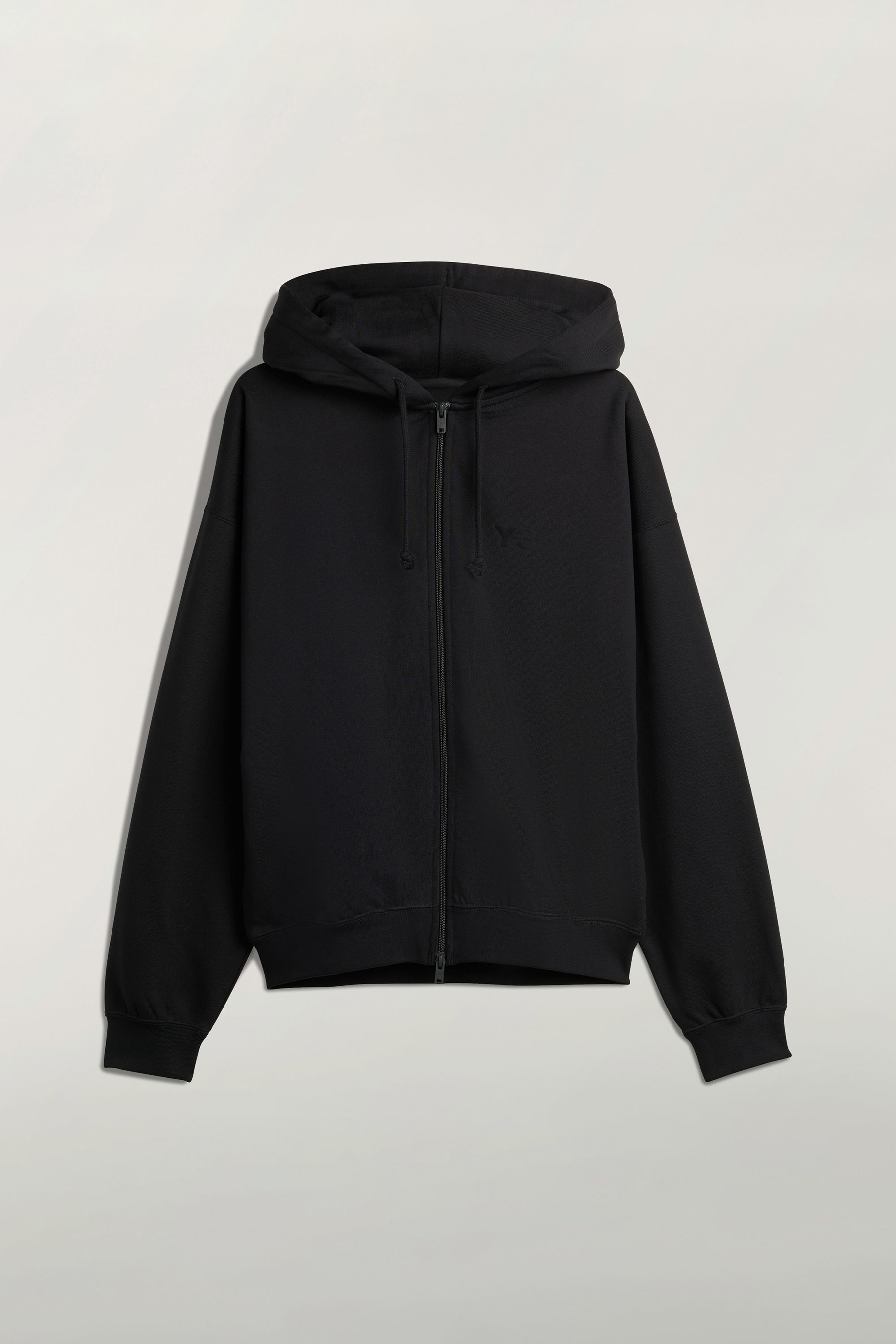 Y-3 Oversized Fit Brushed Cotton Blend French Terry Zip-Up Hoodie Pulli, Sweatshirt, Kapuzenpulli, Mantel, Jacke