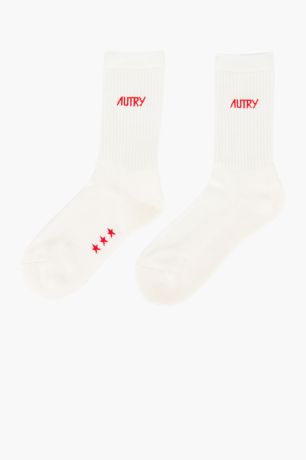 AUTRY Jacquard Logo Cotton Blend Stretch Socks