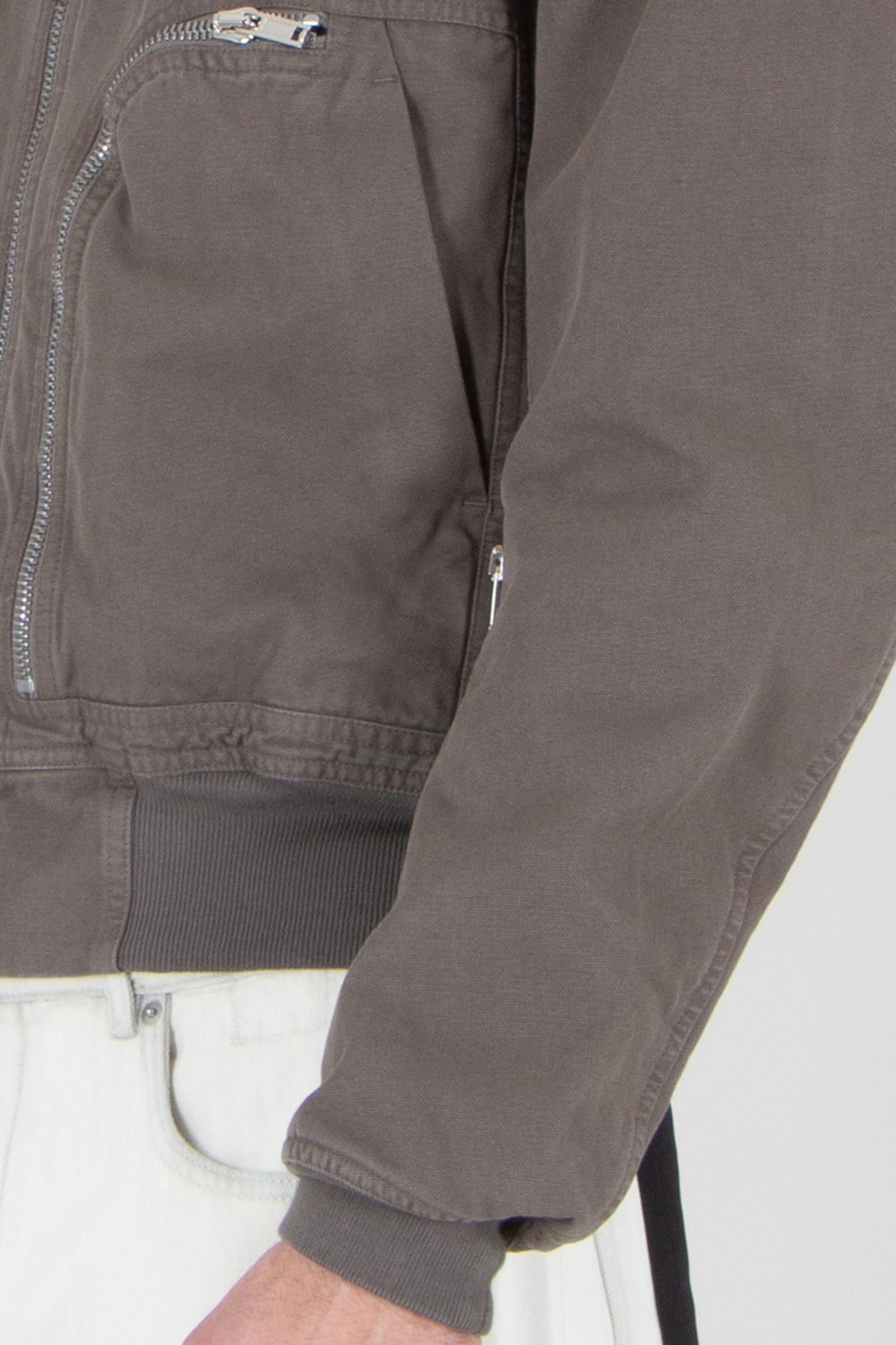 RICK OWENS DRKSHDW Regular Fit Organic Cotton Bomber Jacket Bauhaus Flight