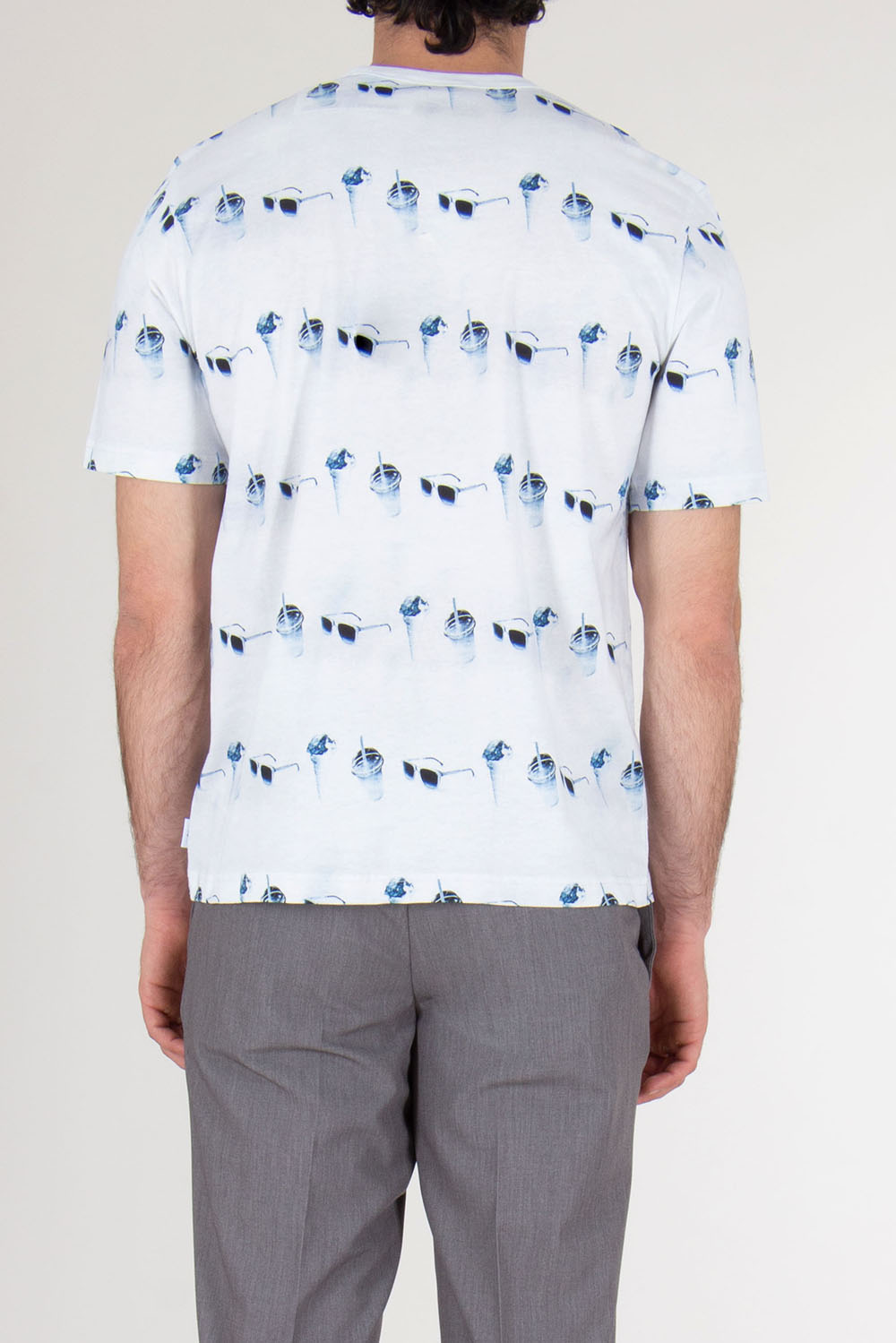 PAUL SMITH Light Blue "Sunbleached Snaps" T-Shirt