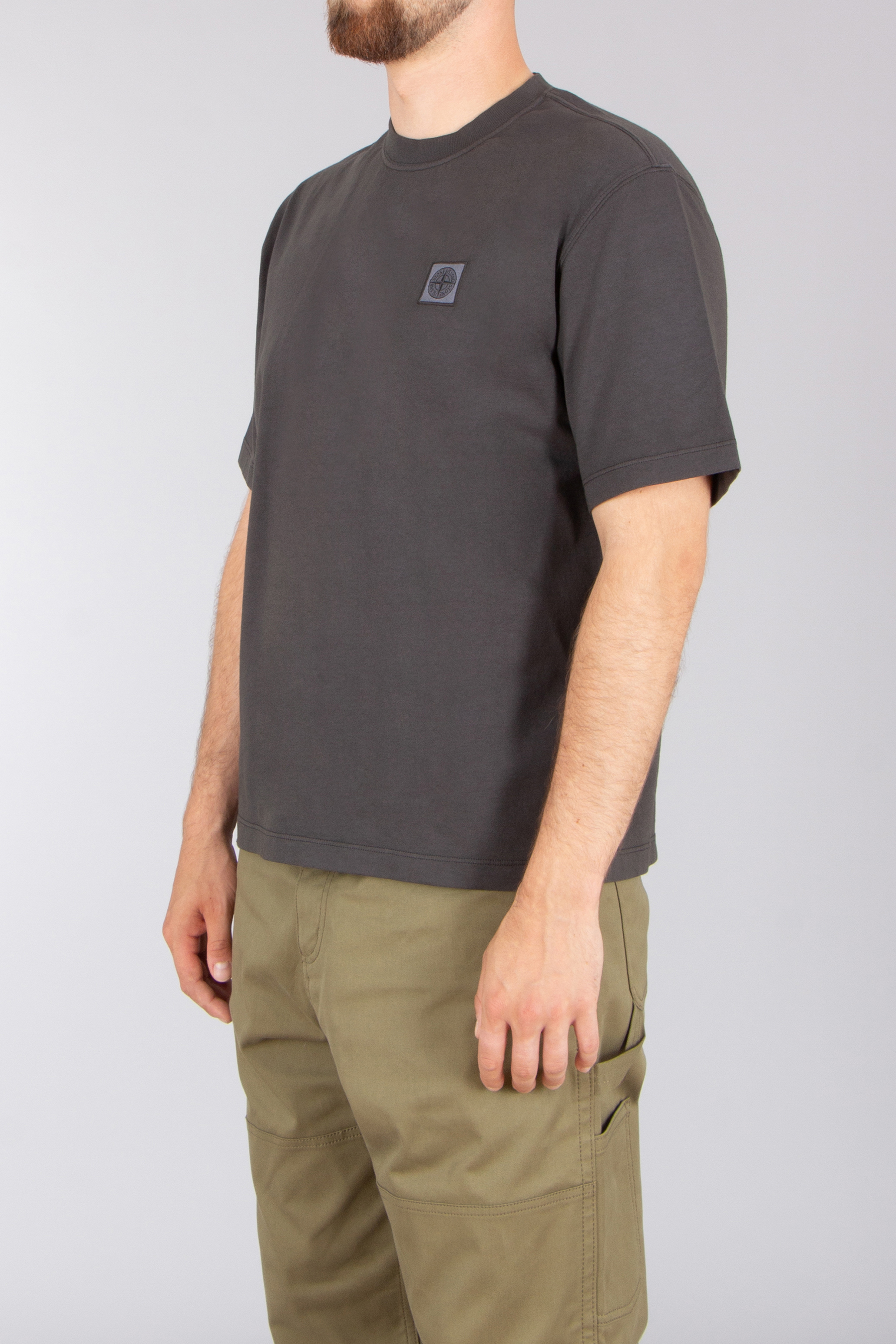 STONE ISLAND Regular Fit Combed Organic Cotton Jersey T-Shirt T-shirt, Erwachsener, Männlich, Mann, Person