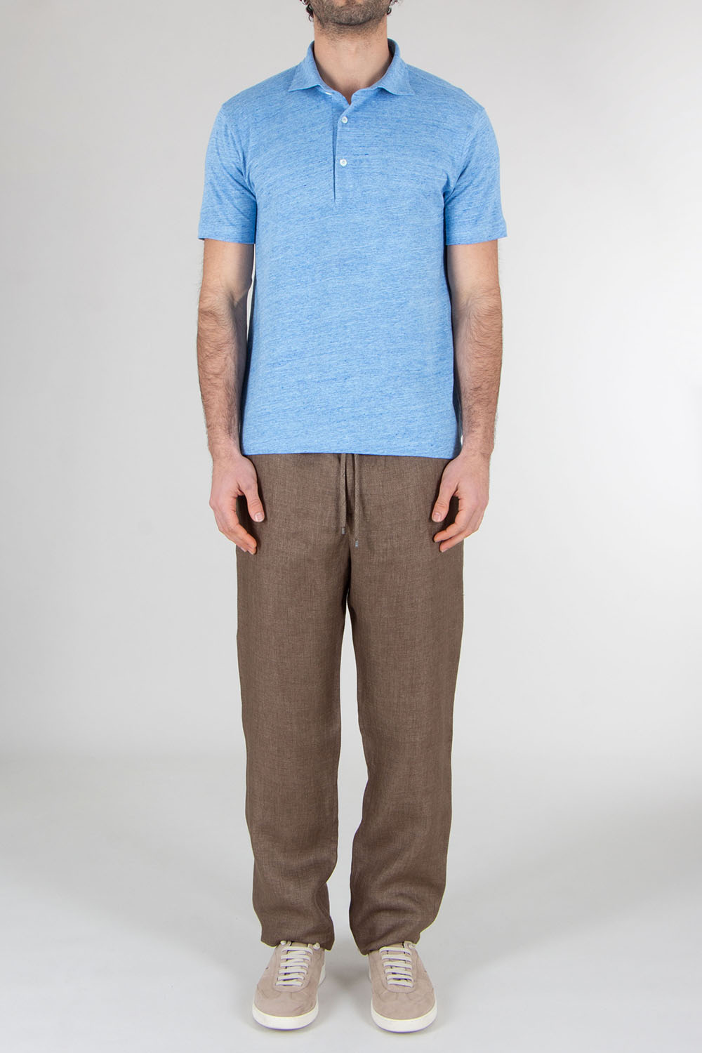STEFAN BRANDT Regular Fit Linen Stretch Jersey Polo Shirt Laurin
