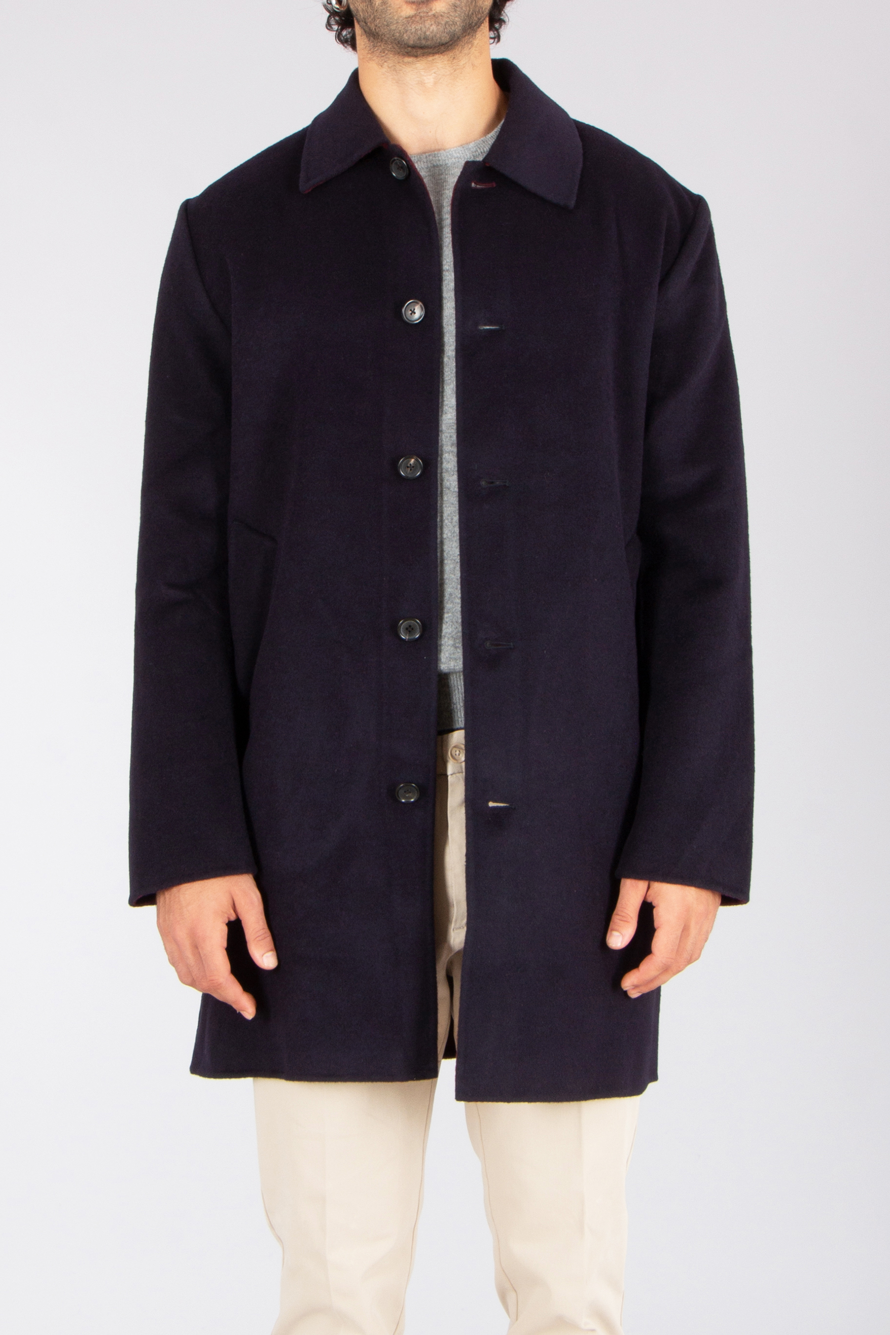 PAUL SMITH Regular Fit Double-Face Wool Blend Overcoat Bekleidung, Mantel