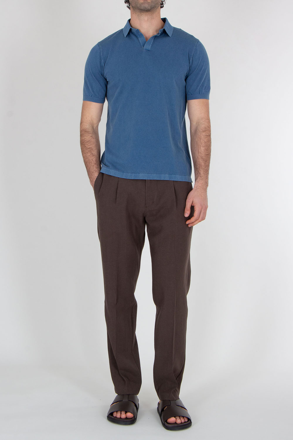 MC 2 SAINT BARTH Regular Fit knitted polo shirt with vintage treatment Sloan