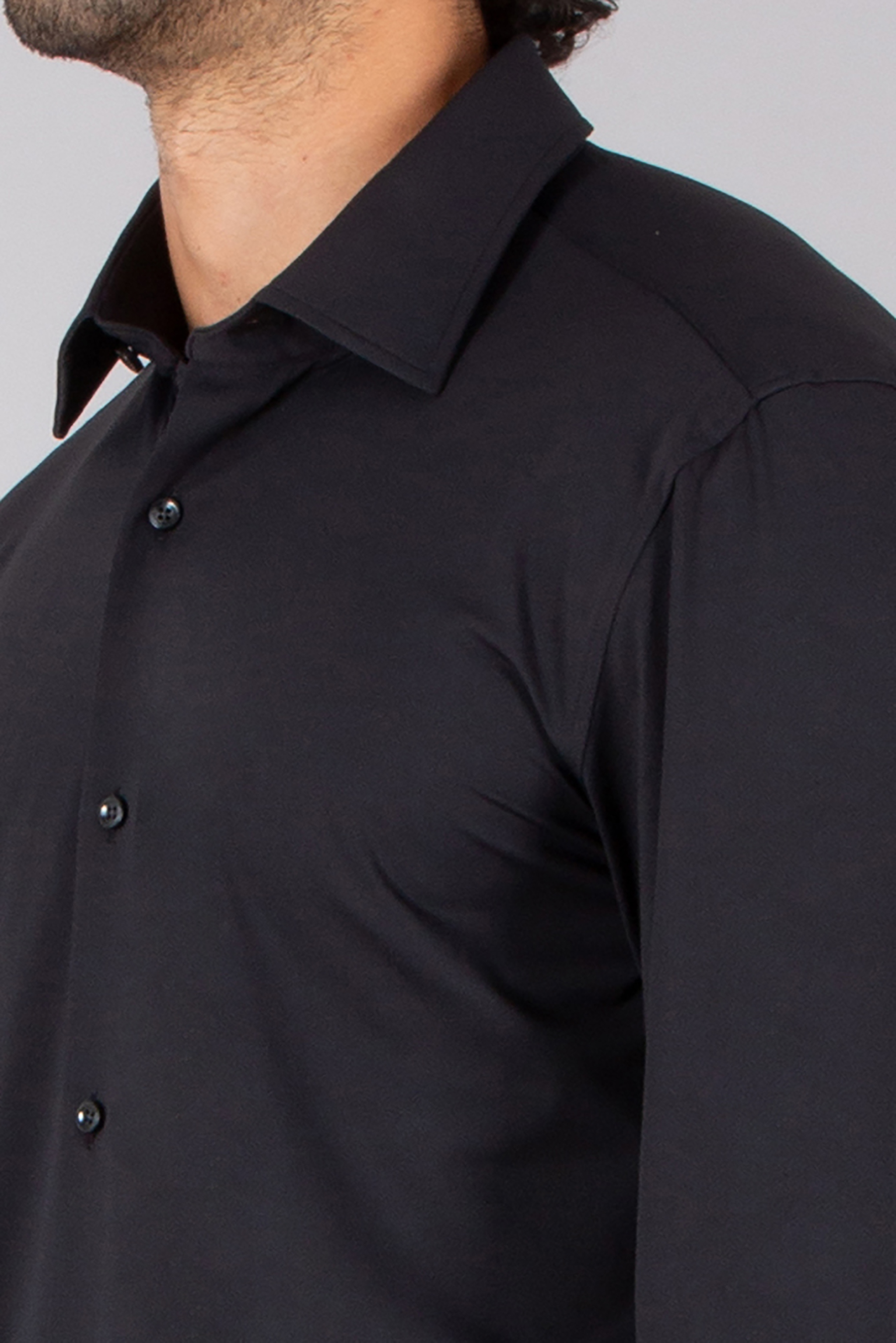 BOSS Slim Fit Recycled Nylon Stretch Shirt P-Hank Hemd, Langarm, Ärmel, Kleid, Hemd, Mantel