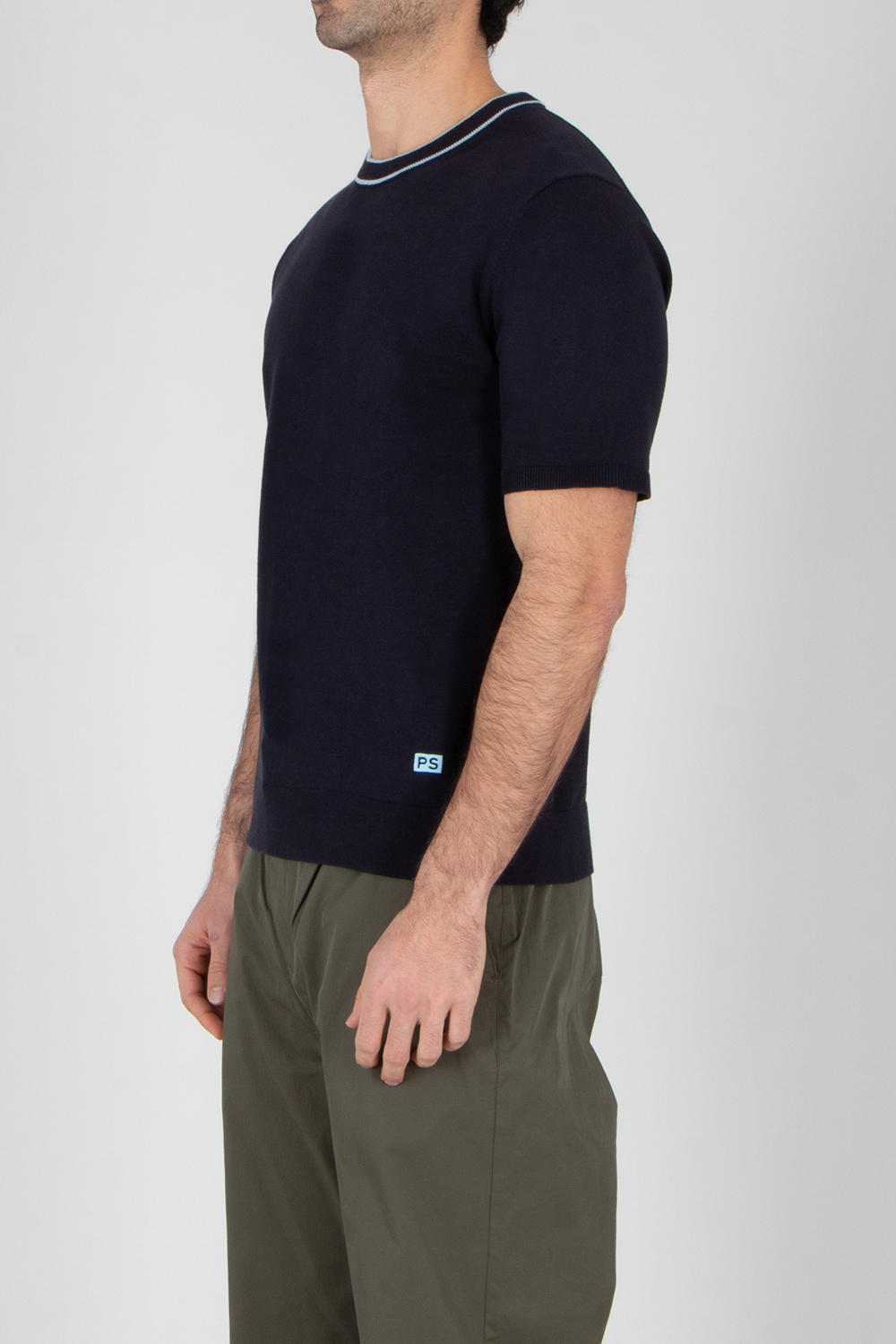 PAUL SMITH Regular Fit Organic Cotton Short-Sleeve Crew Neck Sweater