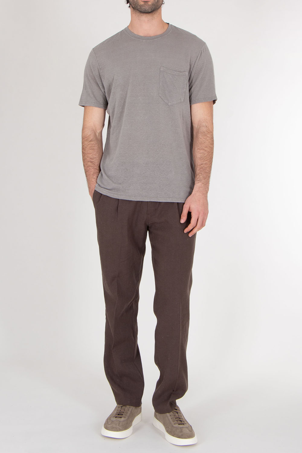 BOWERY NYC Regular Fit Linen Jersey T-Shirt Essential