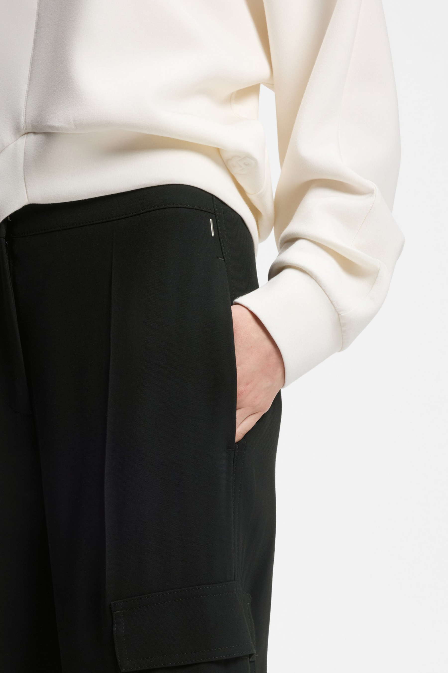 Hosen, Langarm, Hemd, Person, Frau