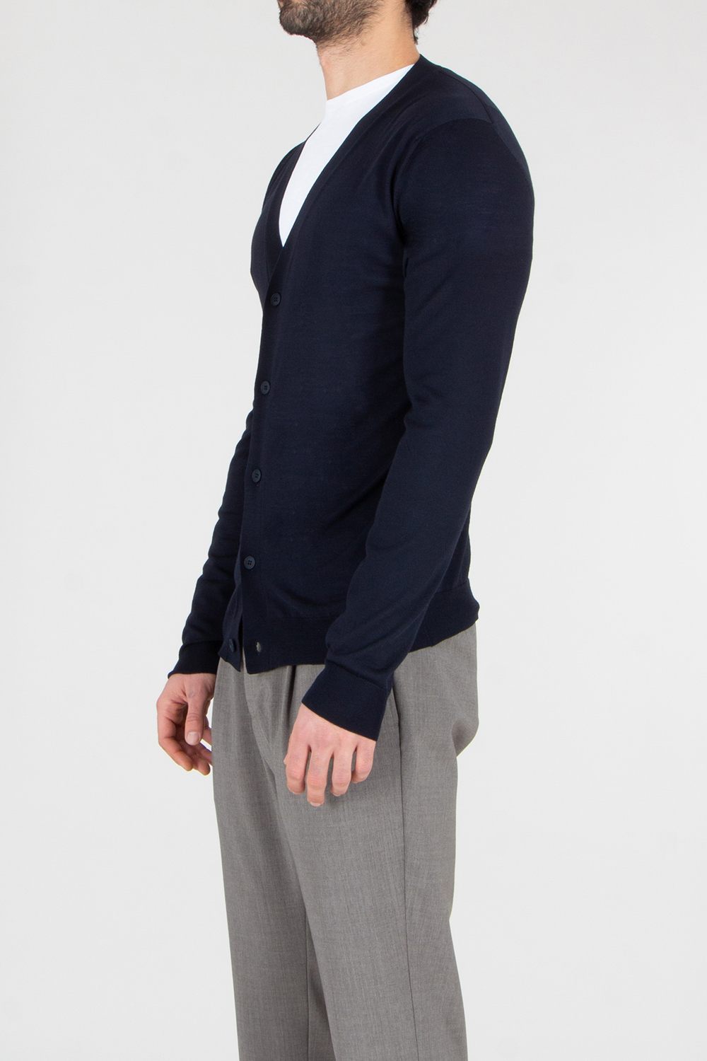 AIDA BARNI Regular Fit Wool Cardigan 