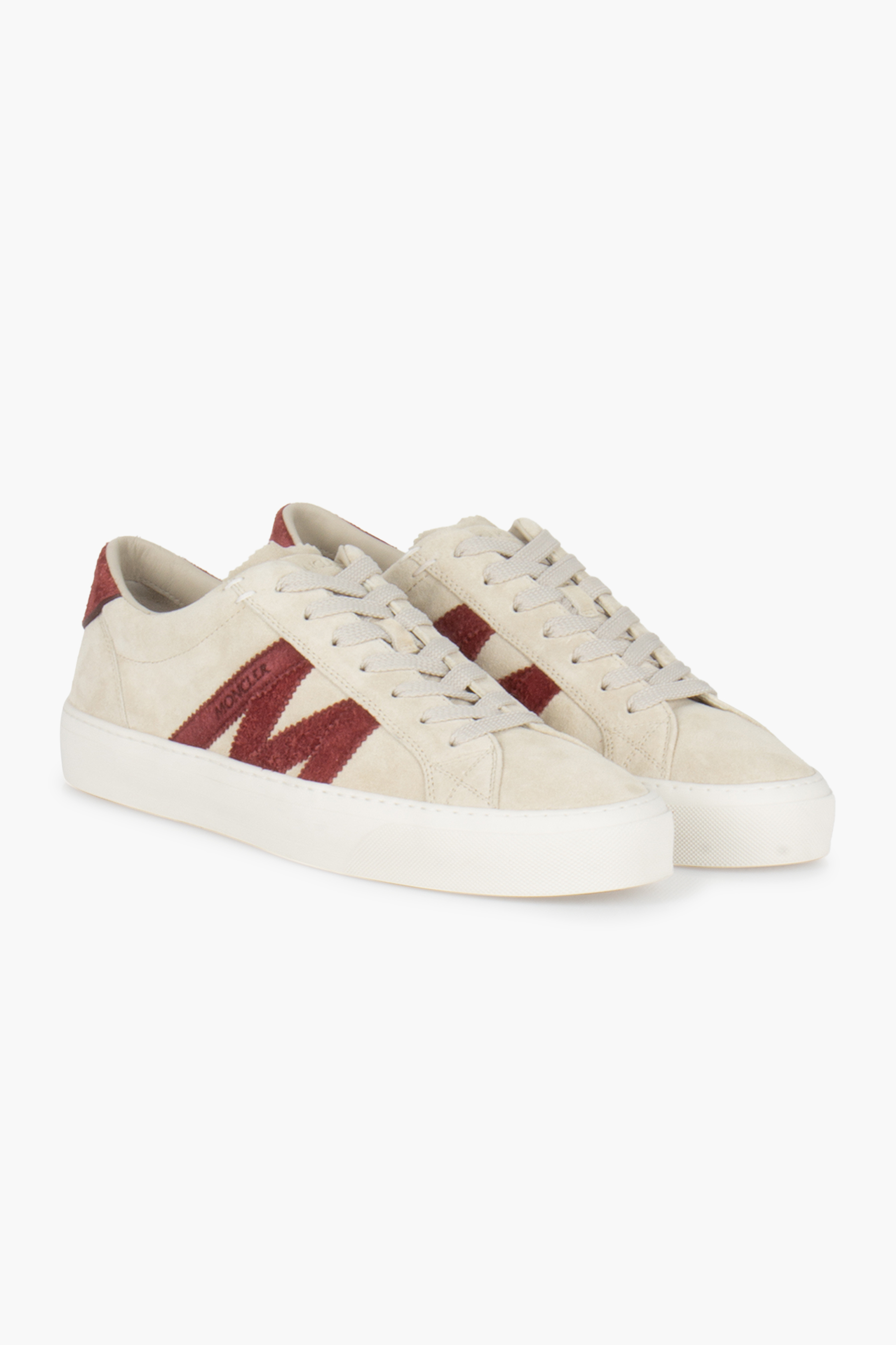 MONCLER Suede Sneakers Monaco2 Bekleidung, Schuhwerk, Schuh, Sneaker