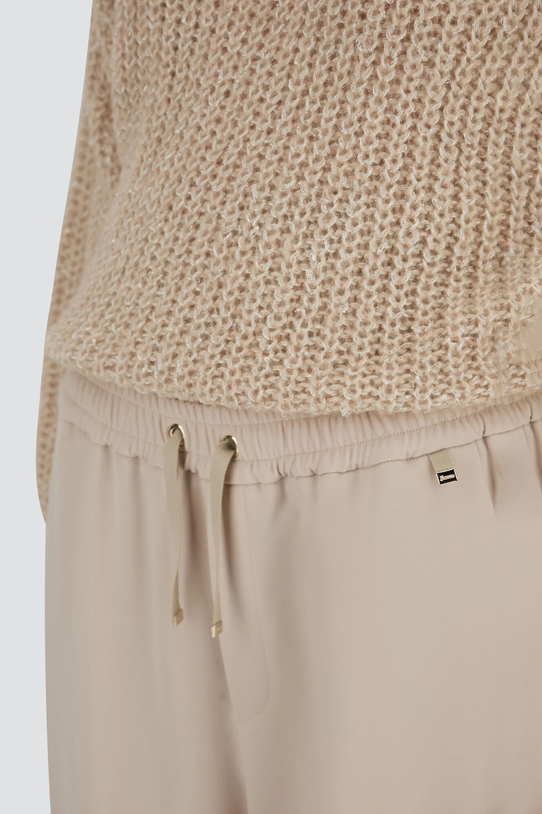HERNO Regular Fit Matt Crepe Satin Pants Bluse, Kleidung, Strickwaren, Pullover