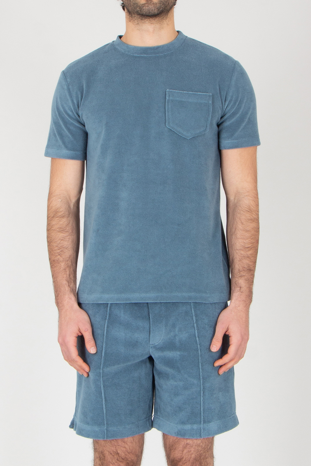 AURÉLIEN Slim Fit Cotton Blend Terry T-Shirt