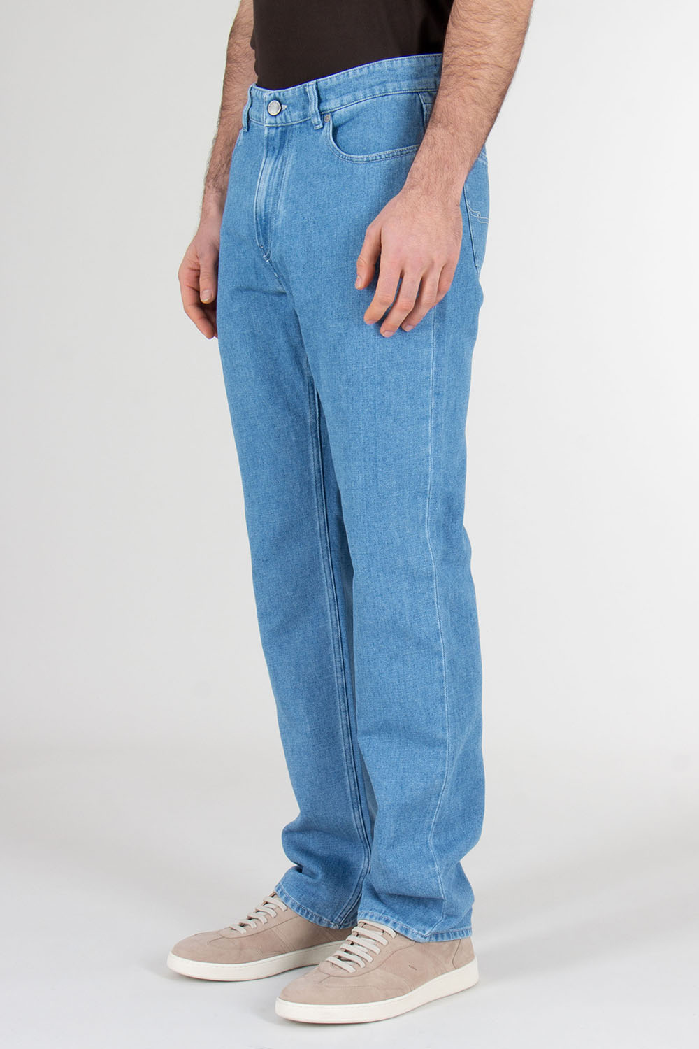 AGNONA Regular Fit Cotton-Linen Denim Jeans 