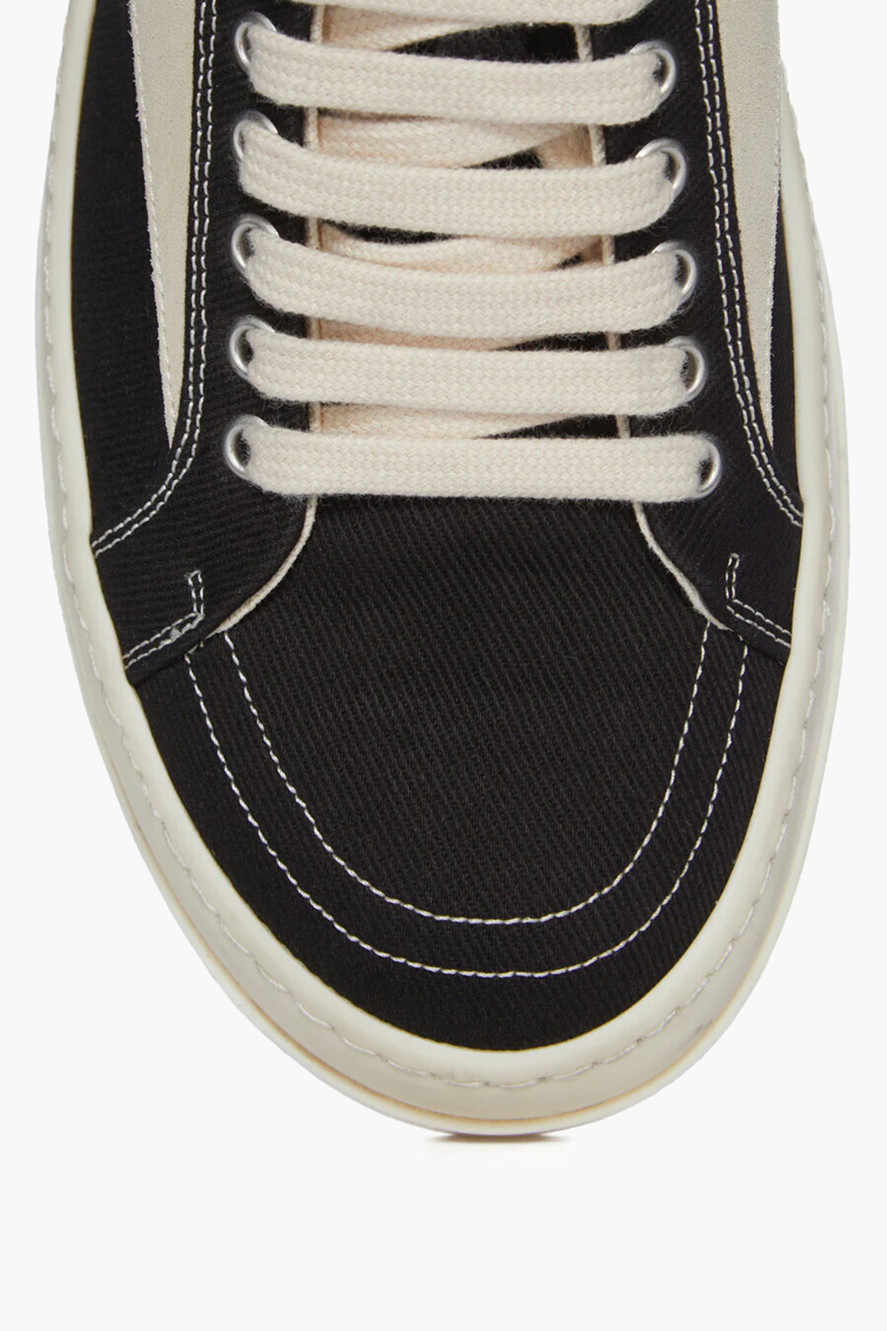 RICK OWENS DRKSHDW Overdyed Denim & Suede Vintage Low Sneakers