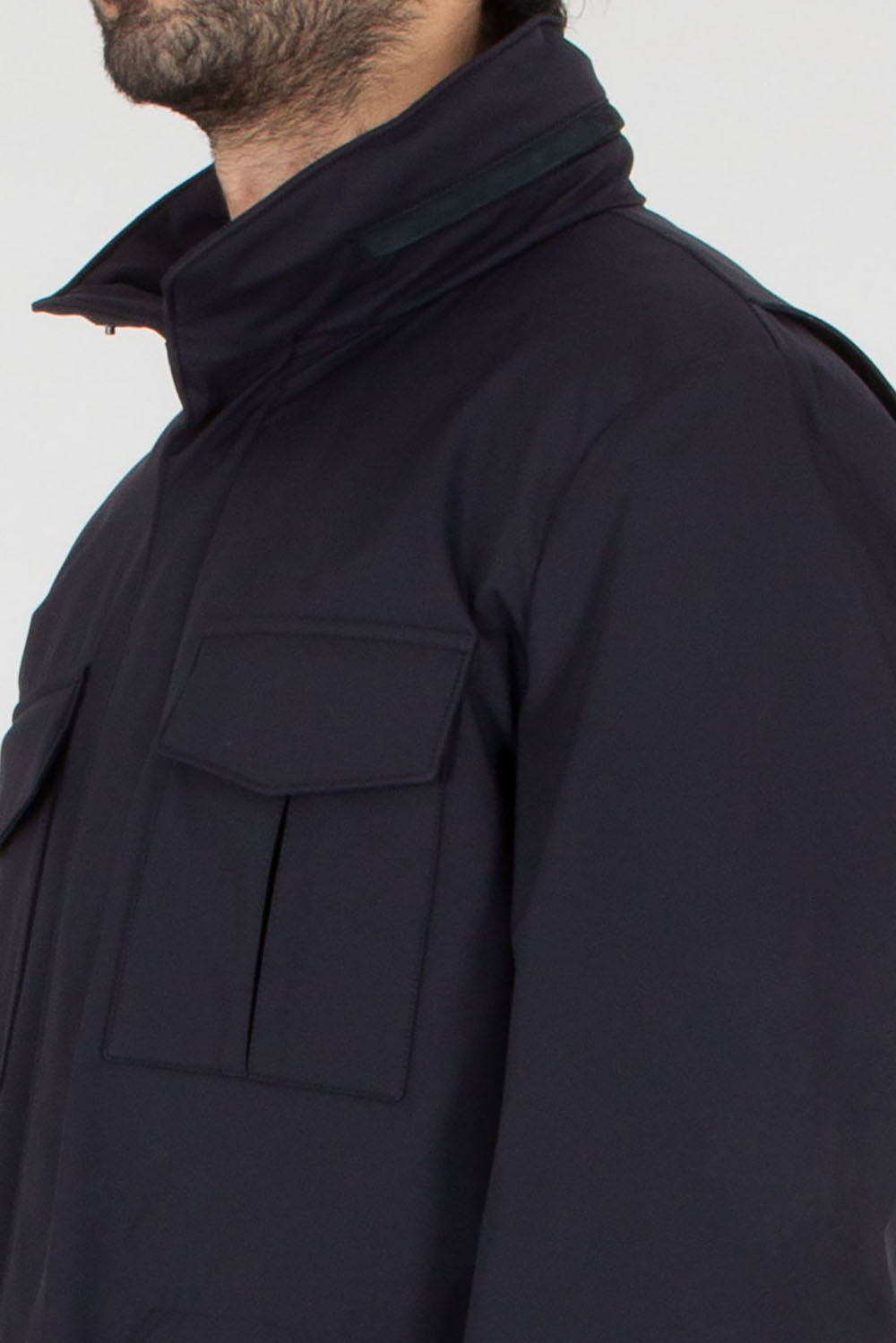 AGNONA Regular Fit Nylon Tech Twill Caban