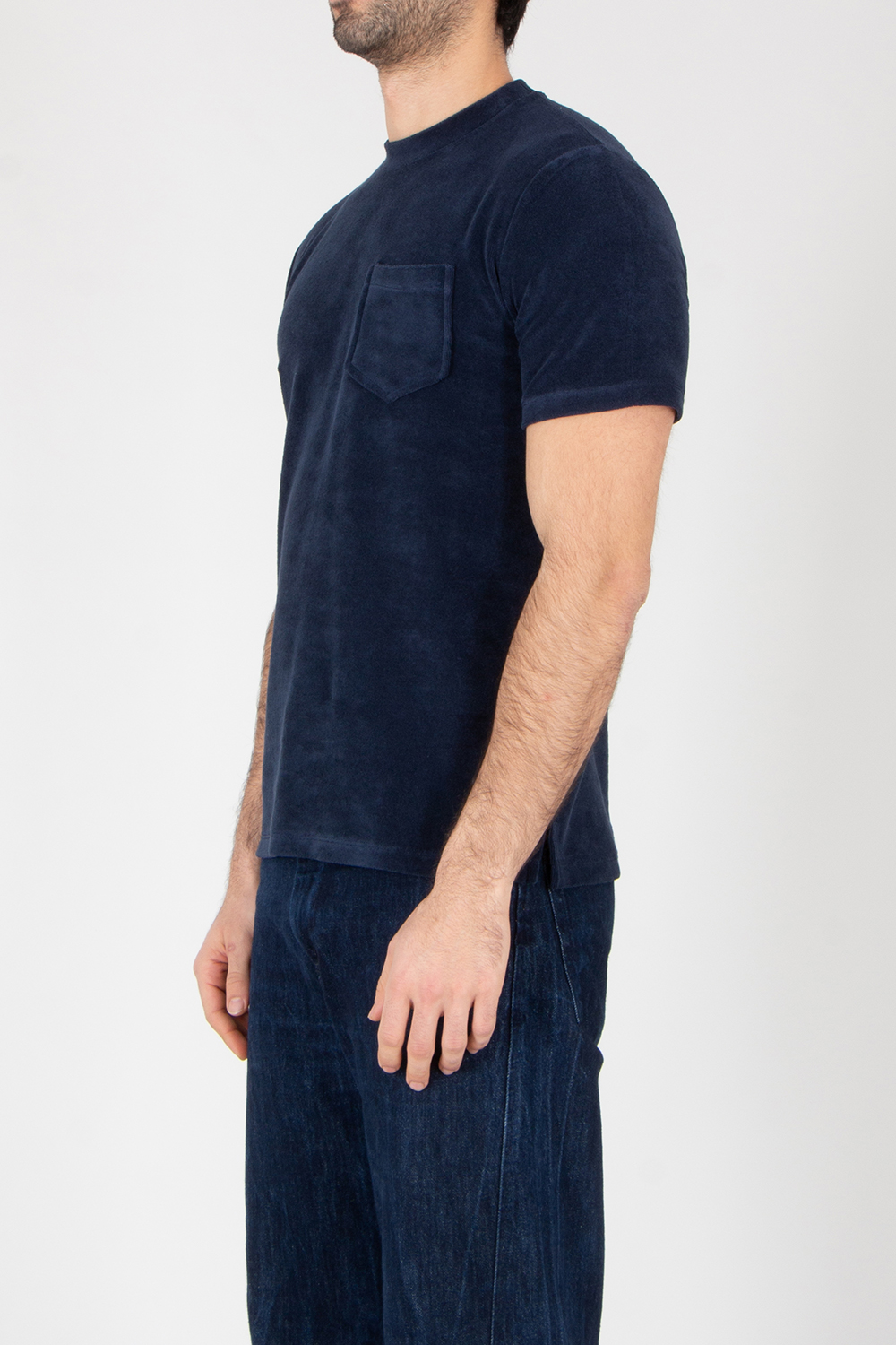 AURÉLIEN Slim Fit Cotton Blend Terry T-Shirt