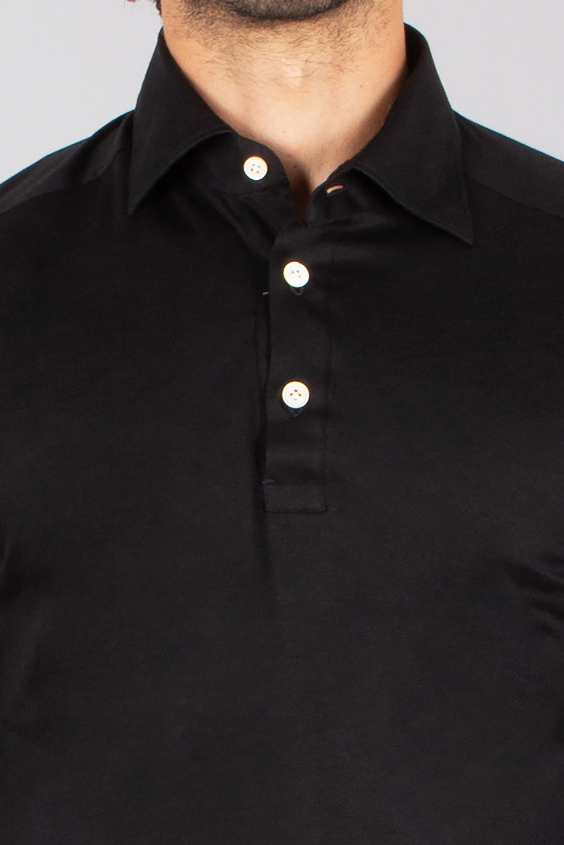 KITON Regular Fit Cotton Jersey Long-Sleeve Polo Shirt Bekleidung, Hemd, Langarm, Ärmel, Mantel