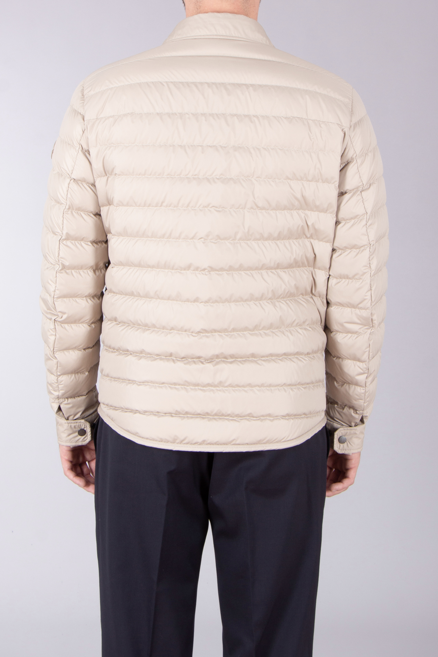 MONCLER Bourdon AirSoft Down Shirt Jacket Mantel, Jacke, Langarm, Mann, Person