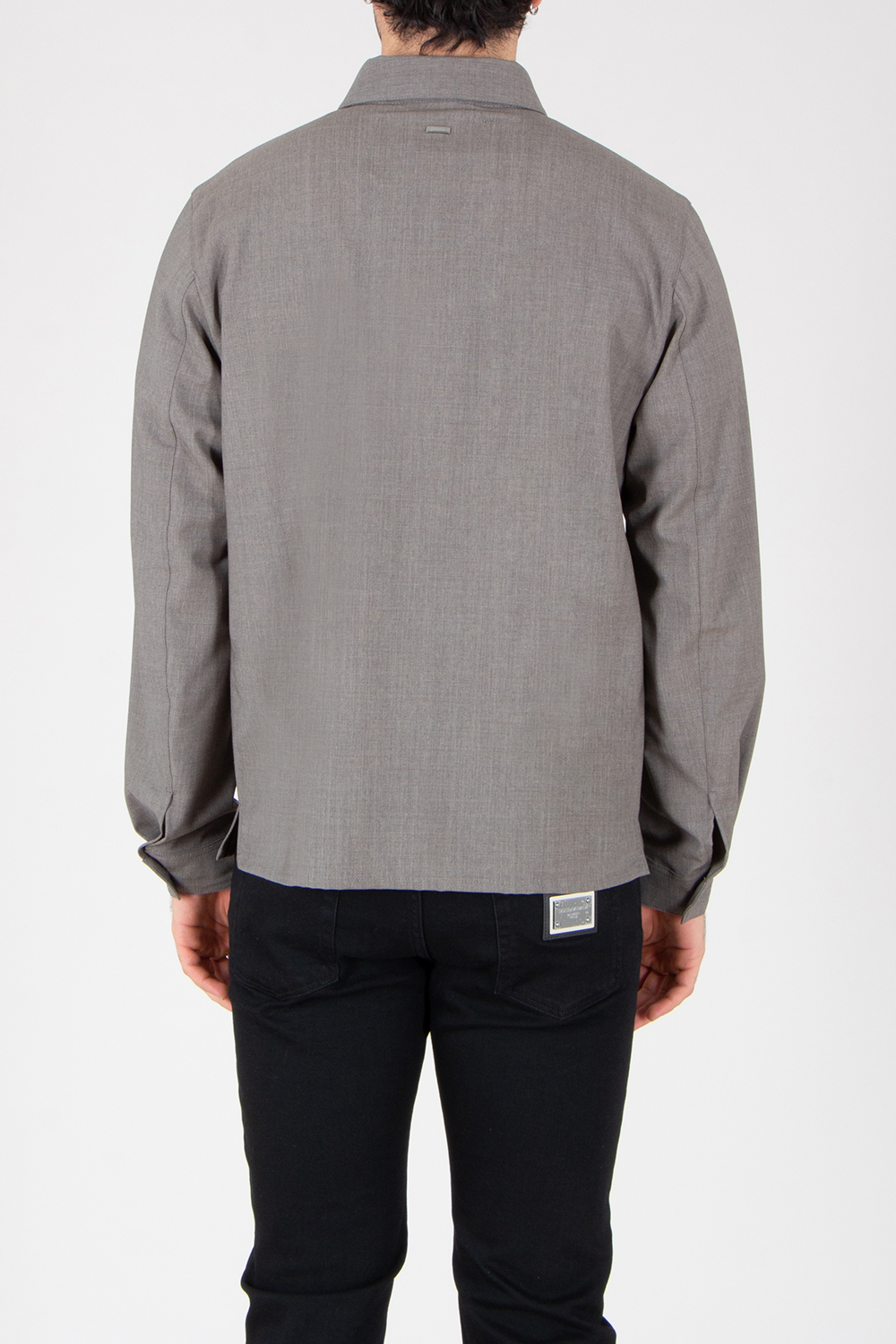 HERNO Regular Fit Bi-Stretch Virgin Wool Overshirt