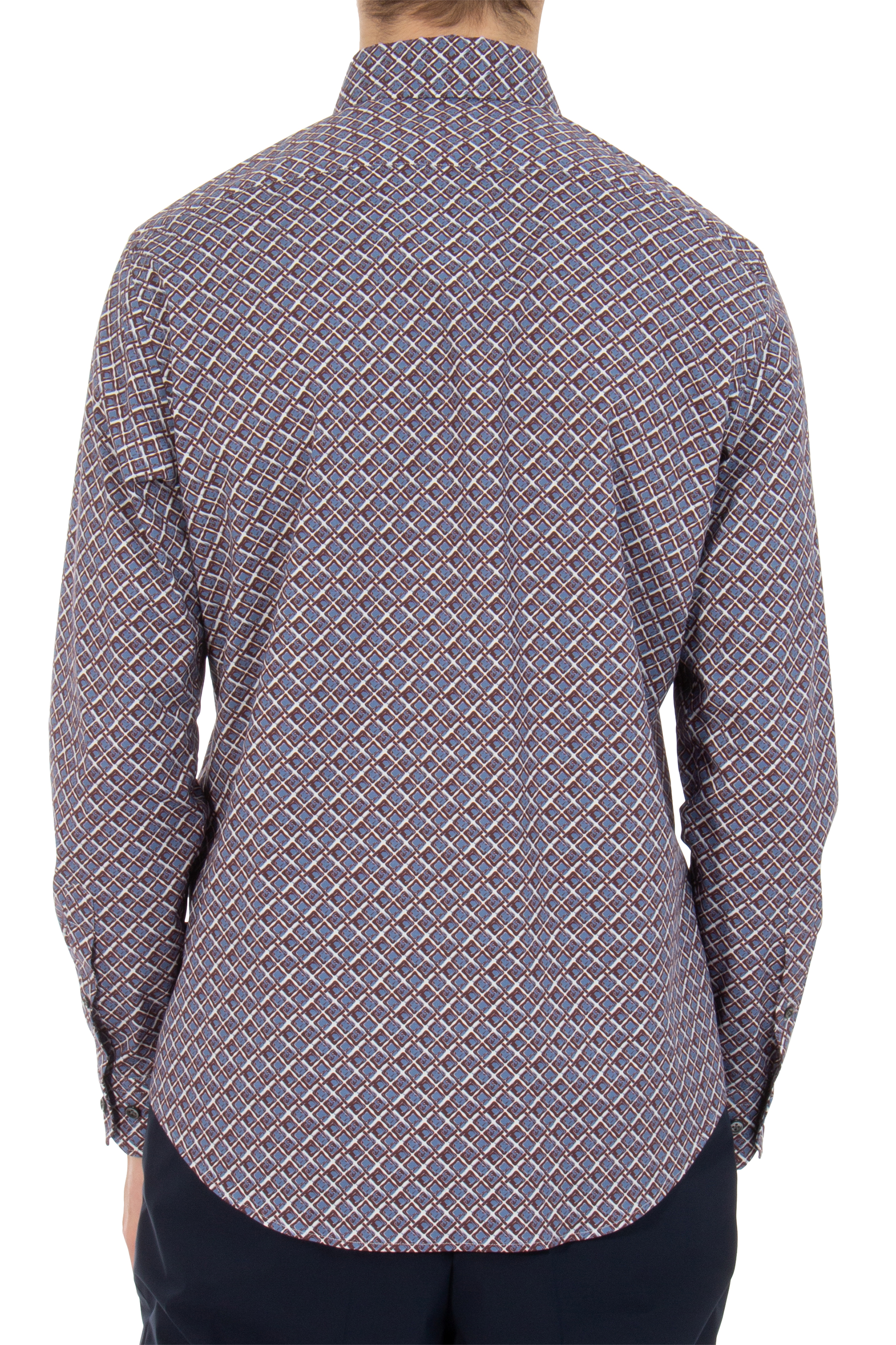 PAL ZILERI Printed Cotton Stretch Shirt PAL ZILERI Printed Cotton Stretch Shirt