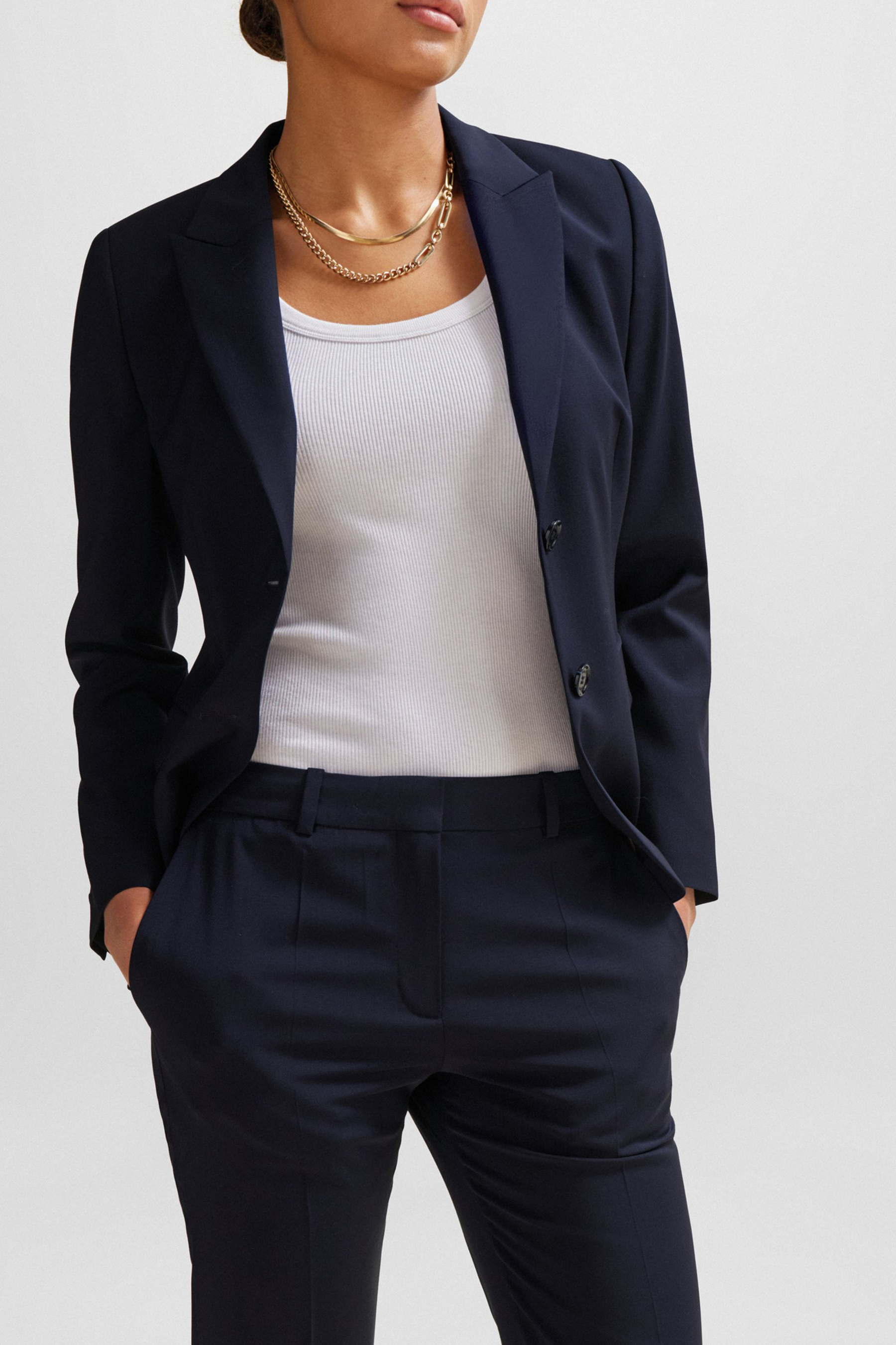 BOSS Regular Fit Virgin Wool Pants Tameah BOSS Regular Fit Virgin Wool Pants Tameah