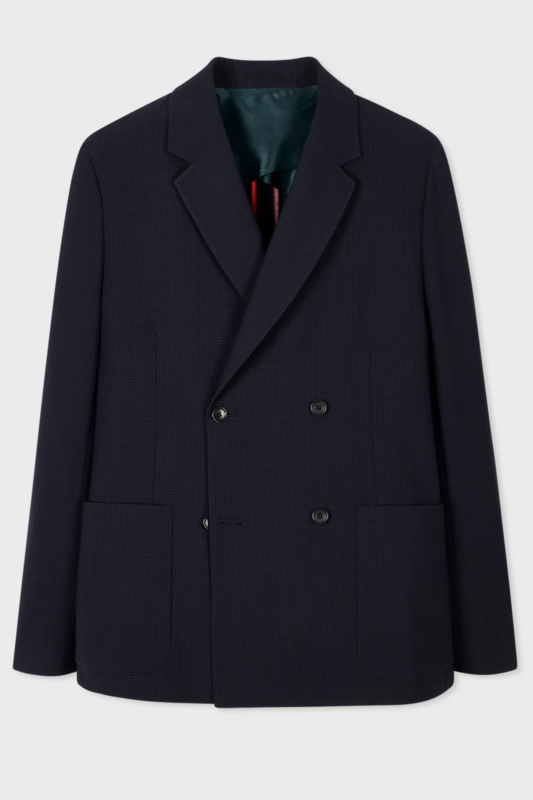 PAUL SMITH Seersucker Check Double-Breasted Jacket PAUL SMITH Seersucker Check Double-Breasted Jacket