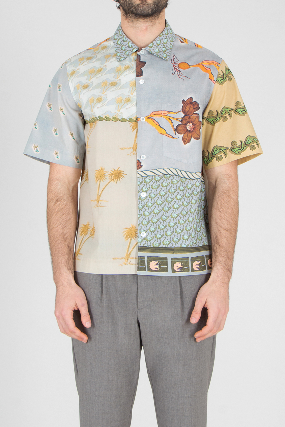 PAUL SMITH Relaxed Casual Fit Textile Print Cotton Short-Sleeve Shirt