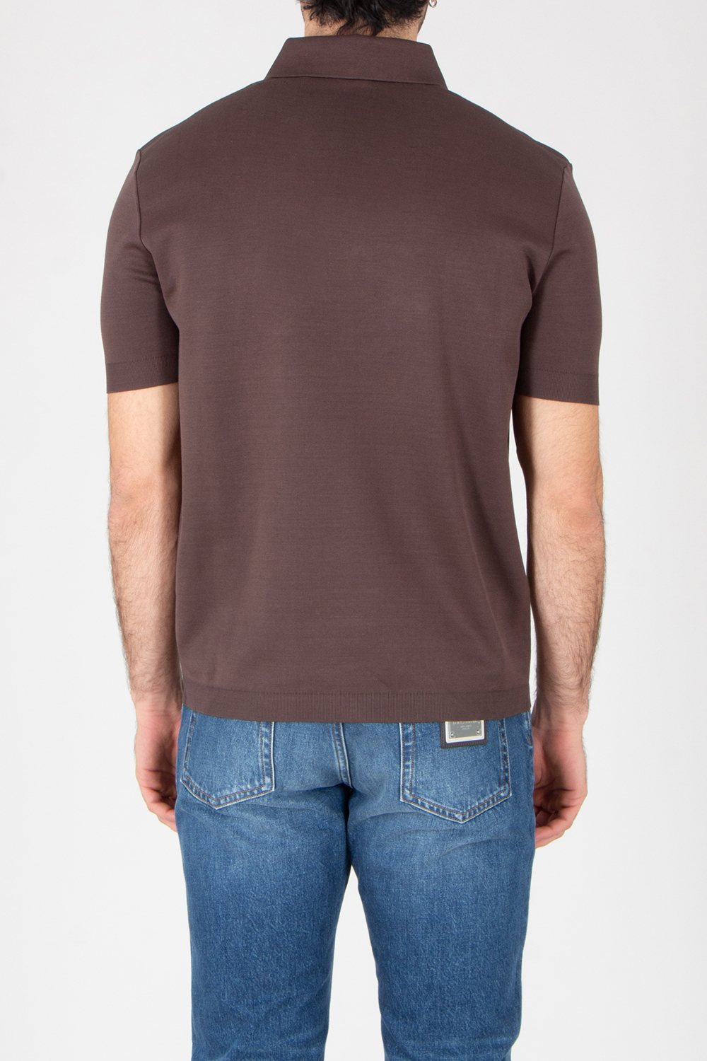 HERNO Regular Fit Cotton Jersey Knit Effect Polo Shirt