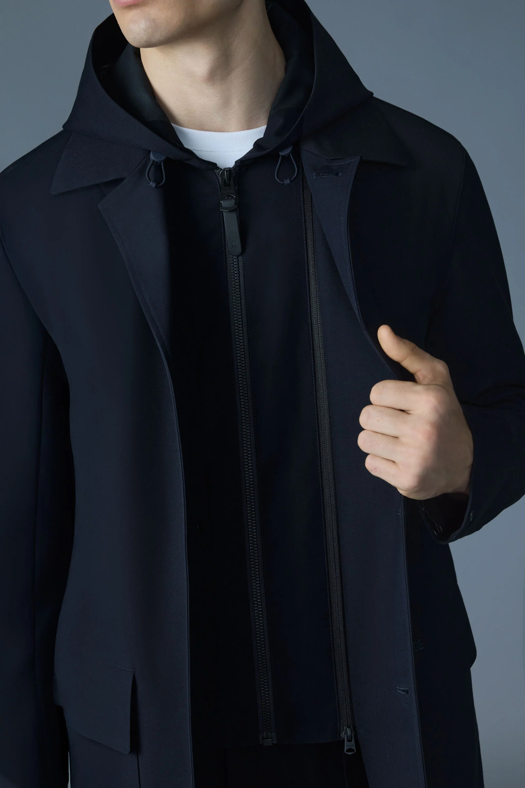 MACKAGE Regular Fit 3-in-1 Removable Down Liner Balmacaan Coat Mathias Bekleidung, Mantel, Jacke