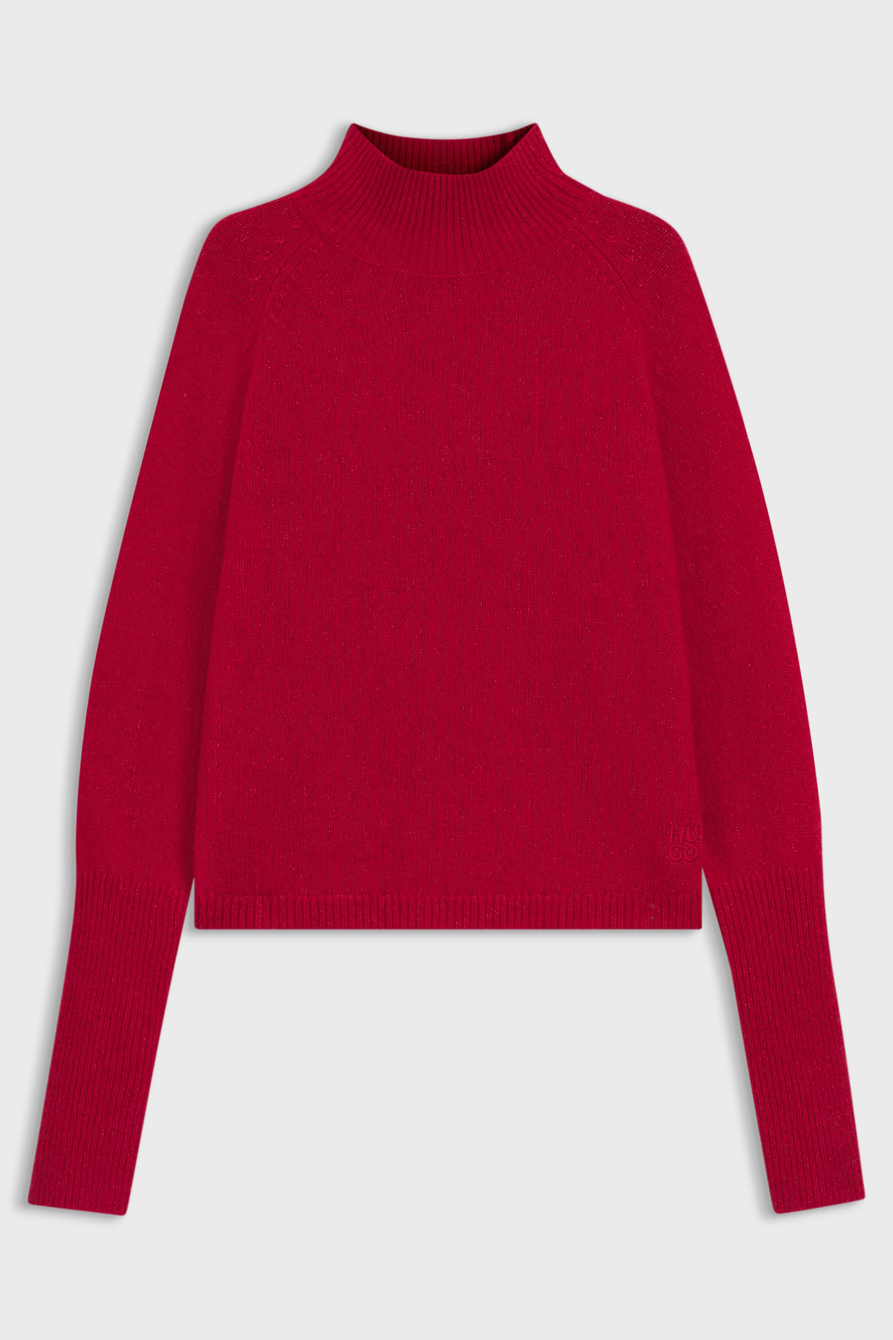 HUGO Relaxed Fit Wool-Alpaca Blend Mock Neck Sweater Surpio Bekleidung, Strickwaren, Pullover, Sweatshirt