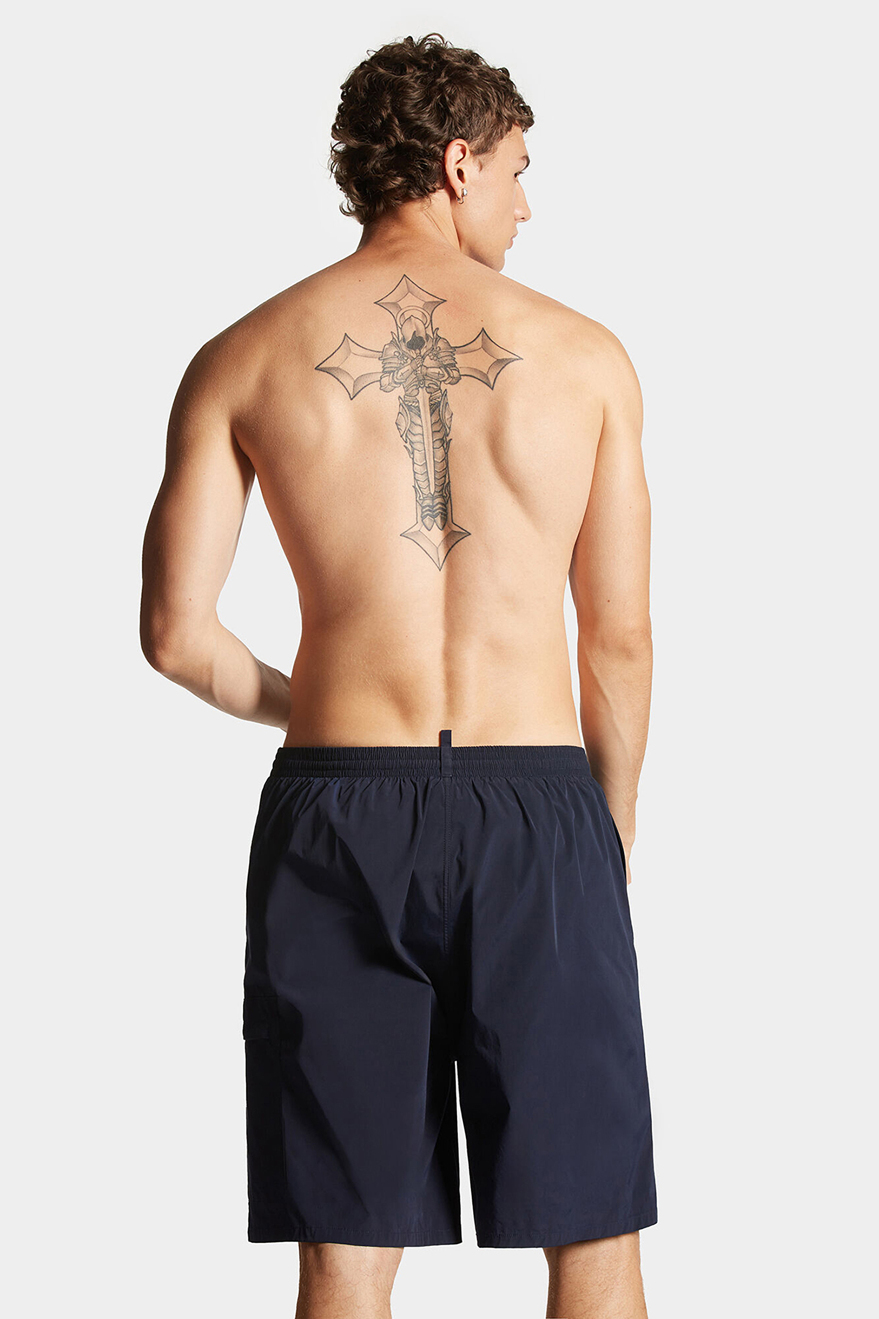 DSQUARED2 Nylon Stretch Tape Boxer Swim Shorts DSQUARED2 Nylon Stretch Tape Boxer Swim Shorts