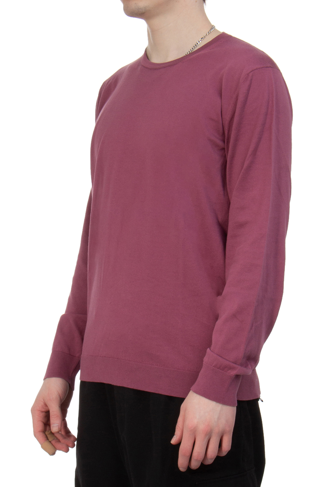 ROBERTO COLLINA Crew Neck Fine Knit Cotton Sweater