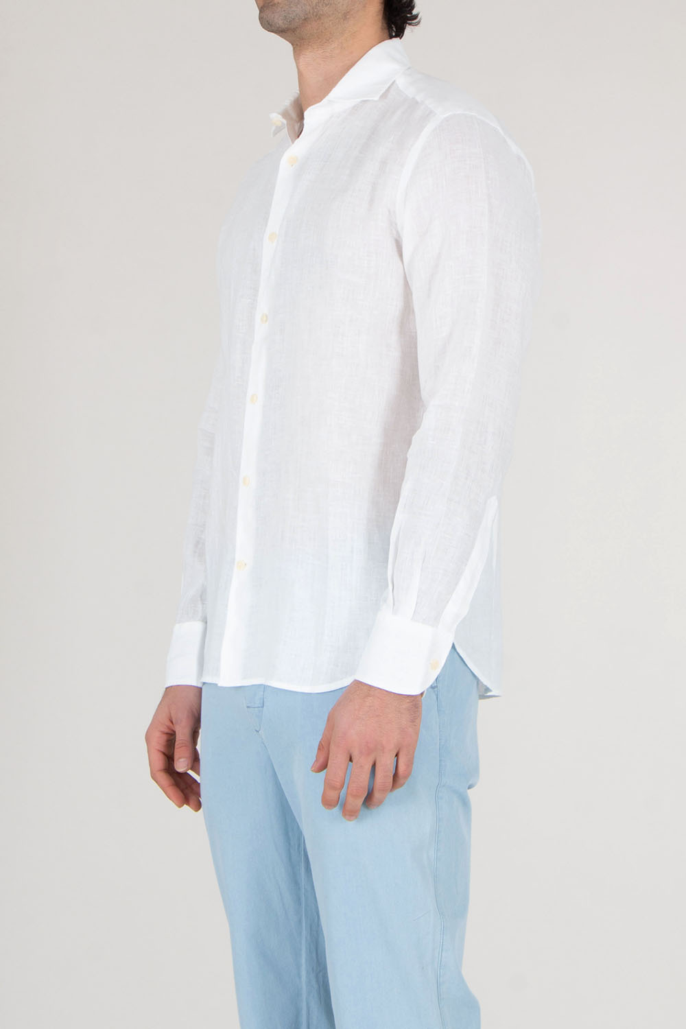 MC 2 SAINT BARTH Regular Fit Linen Shirt Pamplona