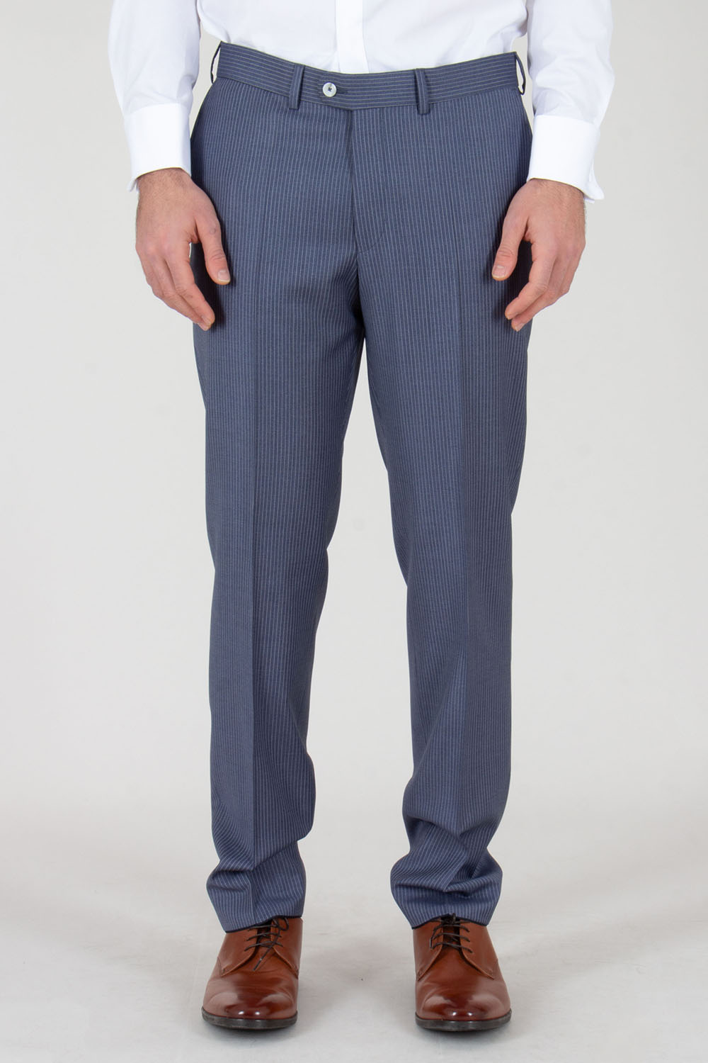 DRESSLER Regular Fit Pinstripe Virgin Wool Stretch Suit Sean