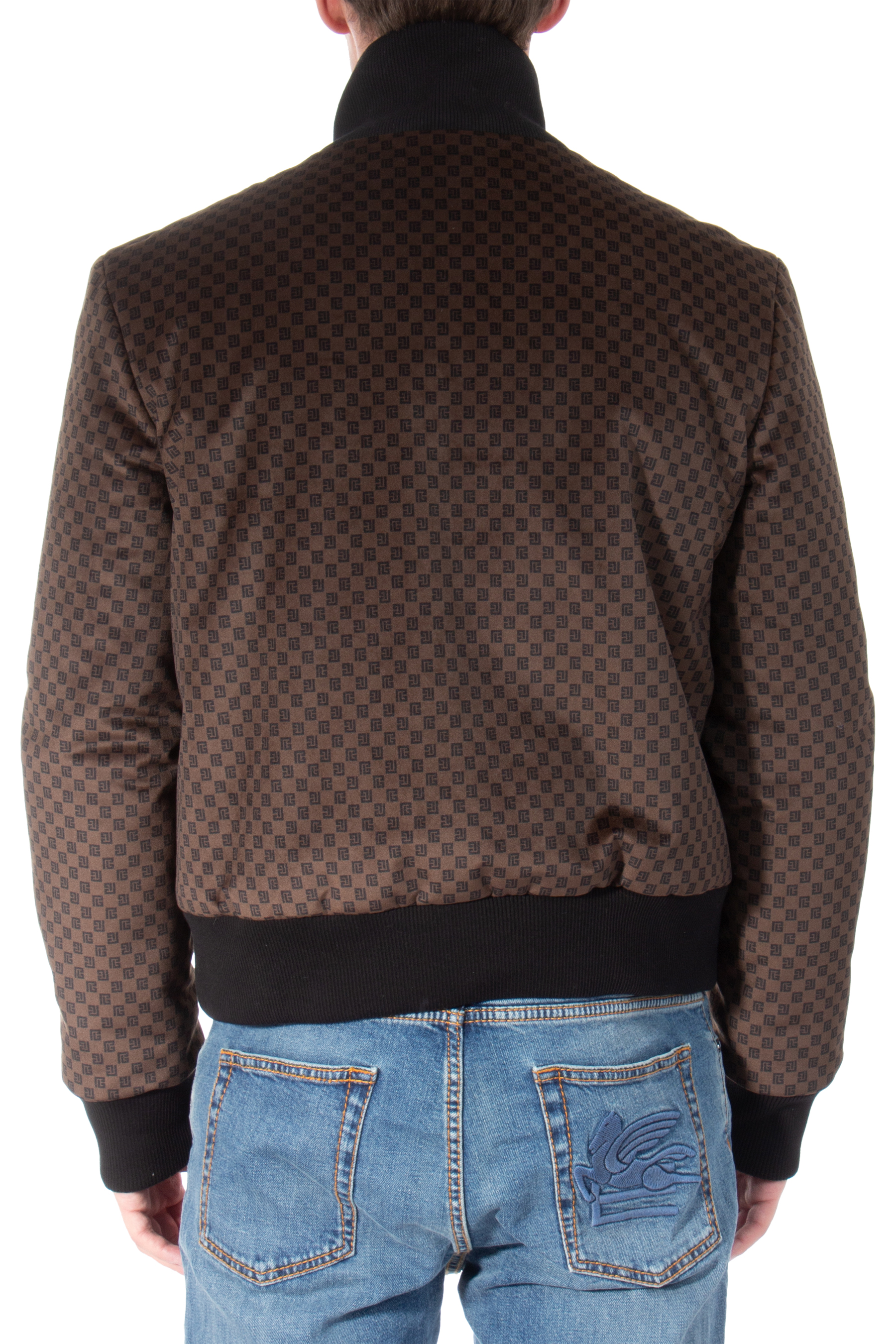 BALMAIN Monogrammed Velvet Bomber Jacket BALMAIN Monogrammed Velvet Bomber Jacket