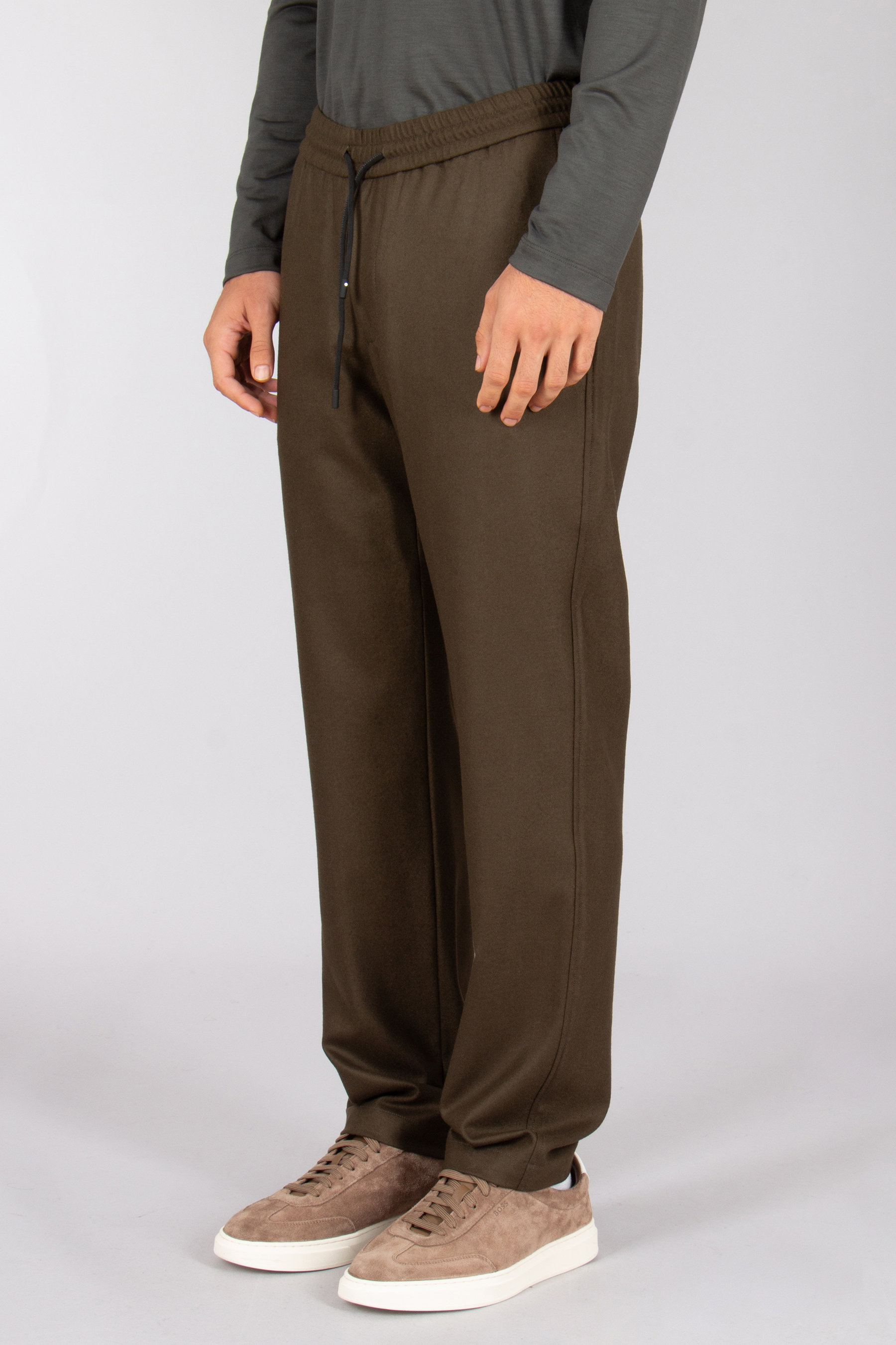 SEASE Regular Fit Virgin Wool Stretch Flannel Drawstring Pants Mindset Hosen, Erwachsener, Männlich, Mann, Person