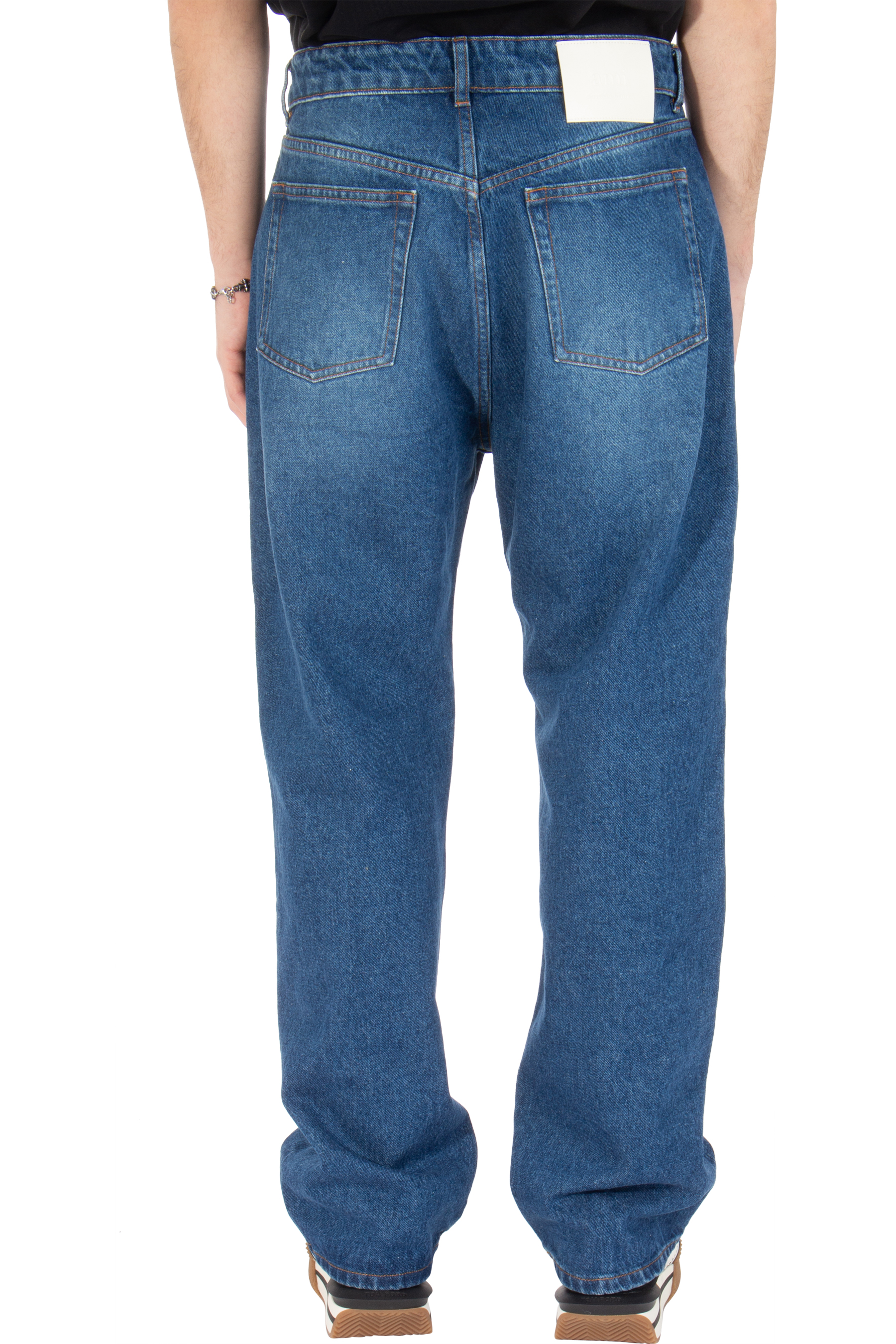 AMI PARIS Straight Fit Cotton Denim Jeans AMI PARIS Straight Fit Cotton Denim Jeans
