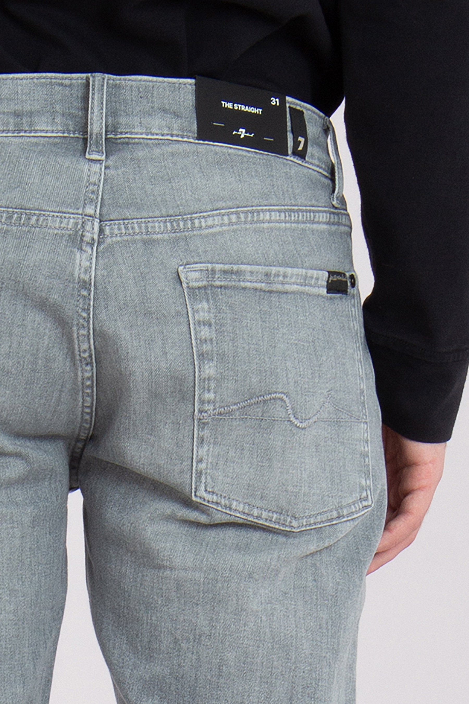 7 FOR ALL MANKIND Cotton Stretch Denim Jeans The Straight 7 FOR ALL MANKIND Cotton Stretch Denim Jeans The Straight