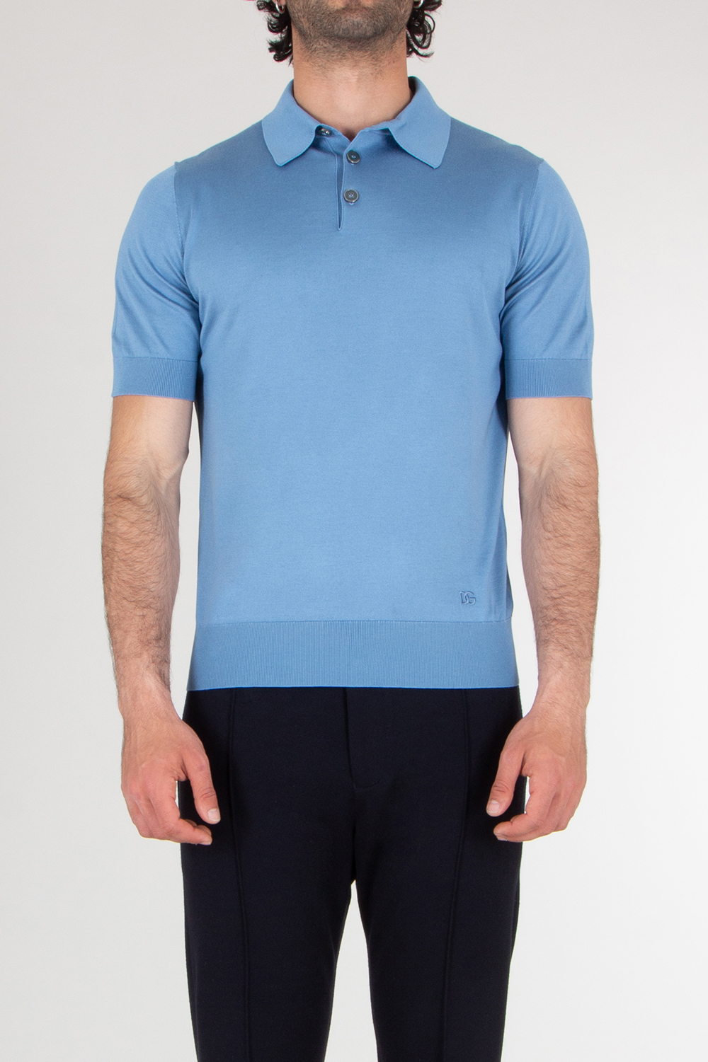 DOLCE & GABBANA  Serafino Silk Embroidered Polo 